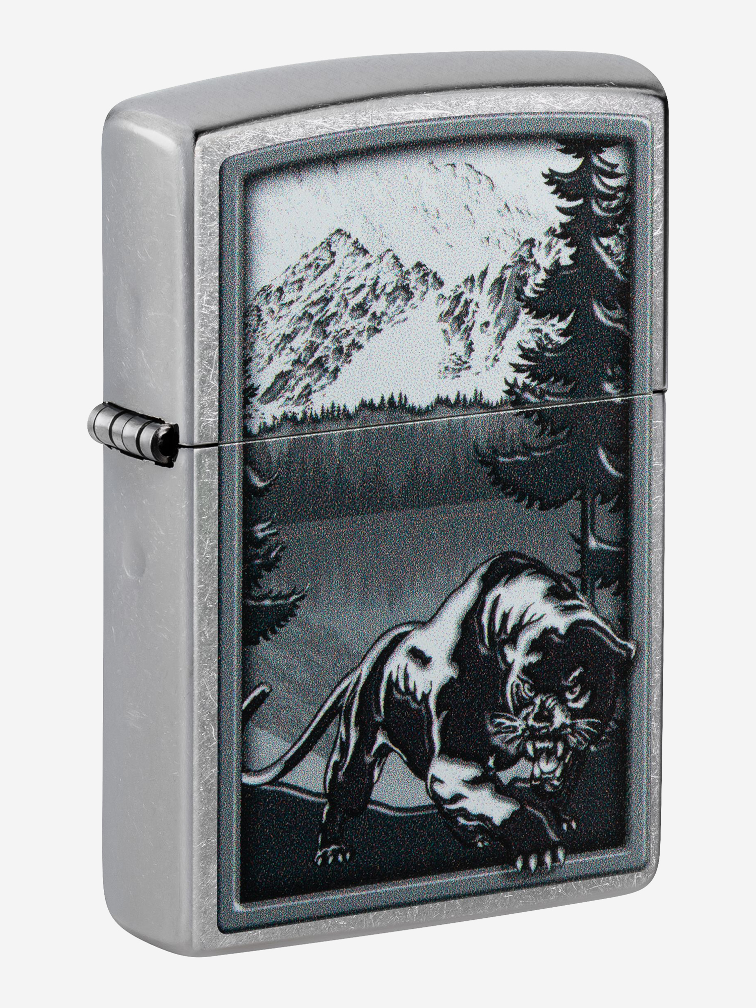 

Зажигалка бензиновая ZIPPO 48381 Mountain Lion, Серебряный