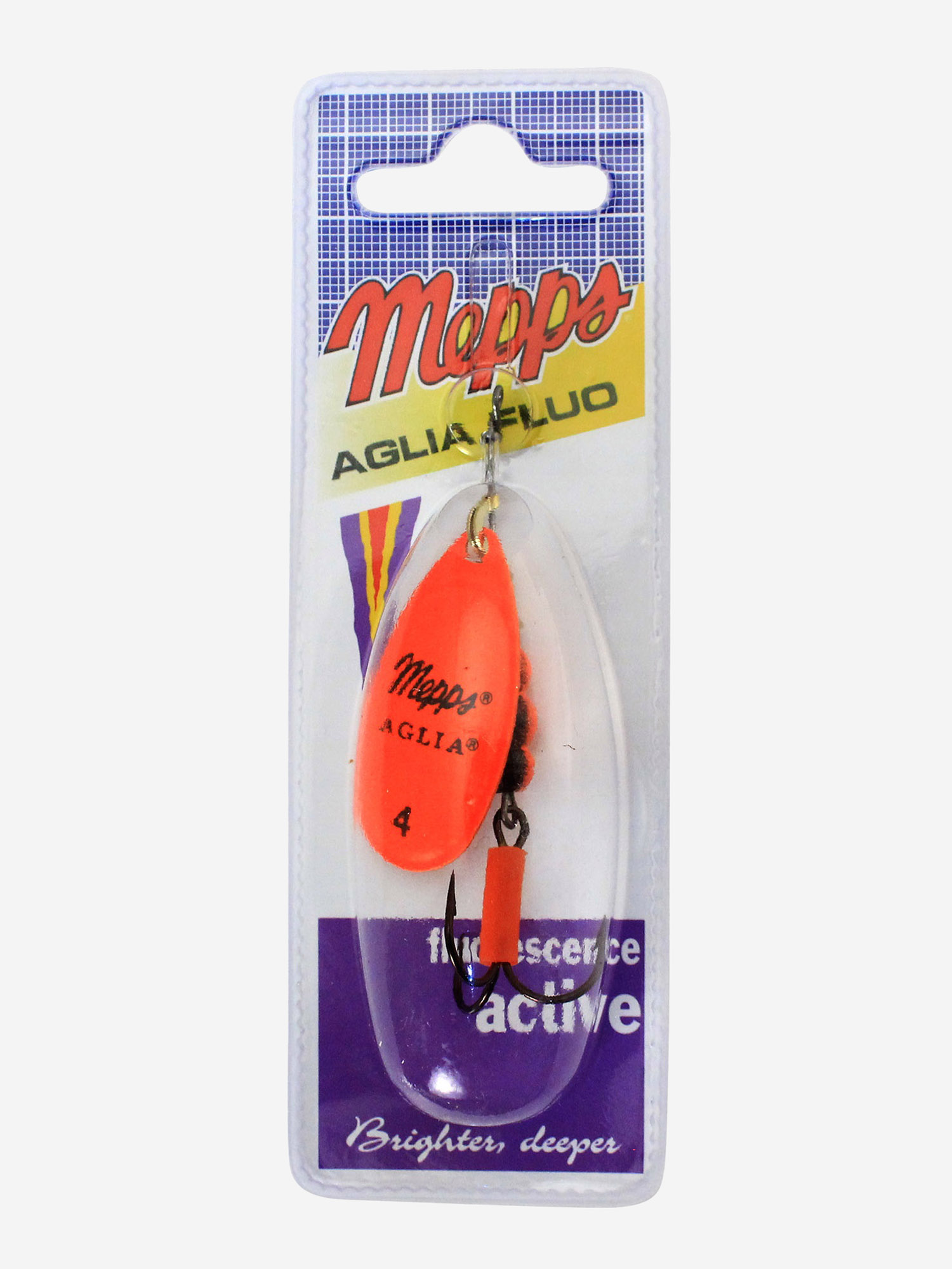 

Блесна вращающаяся MEPPS "Aglia FLUO ORANGE" №4 (9 г) блистер, Оранжевый