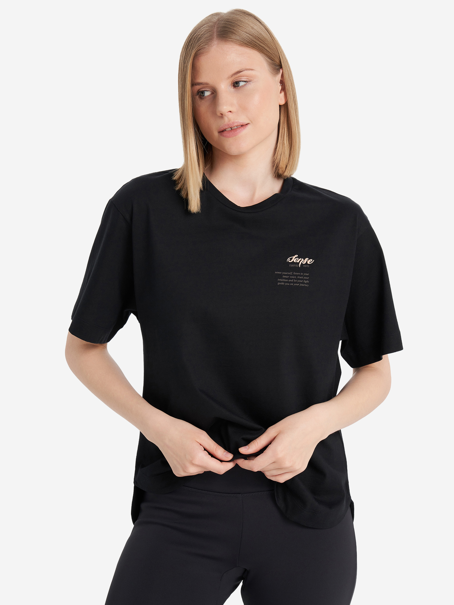 Изображение товара Женская футболка Sensana с принтом из органического хлопка Изображение товара Женская футболка Sensana с принтом из органического хлопка