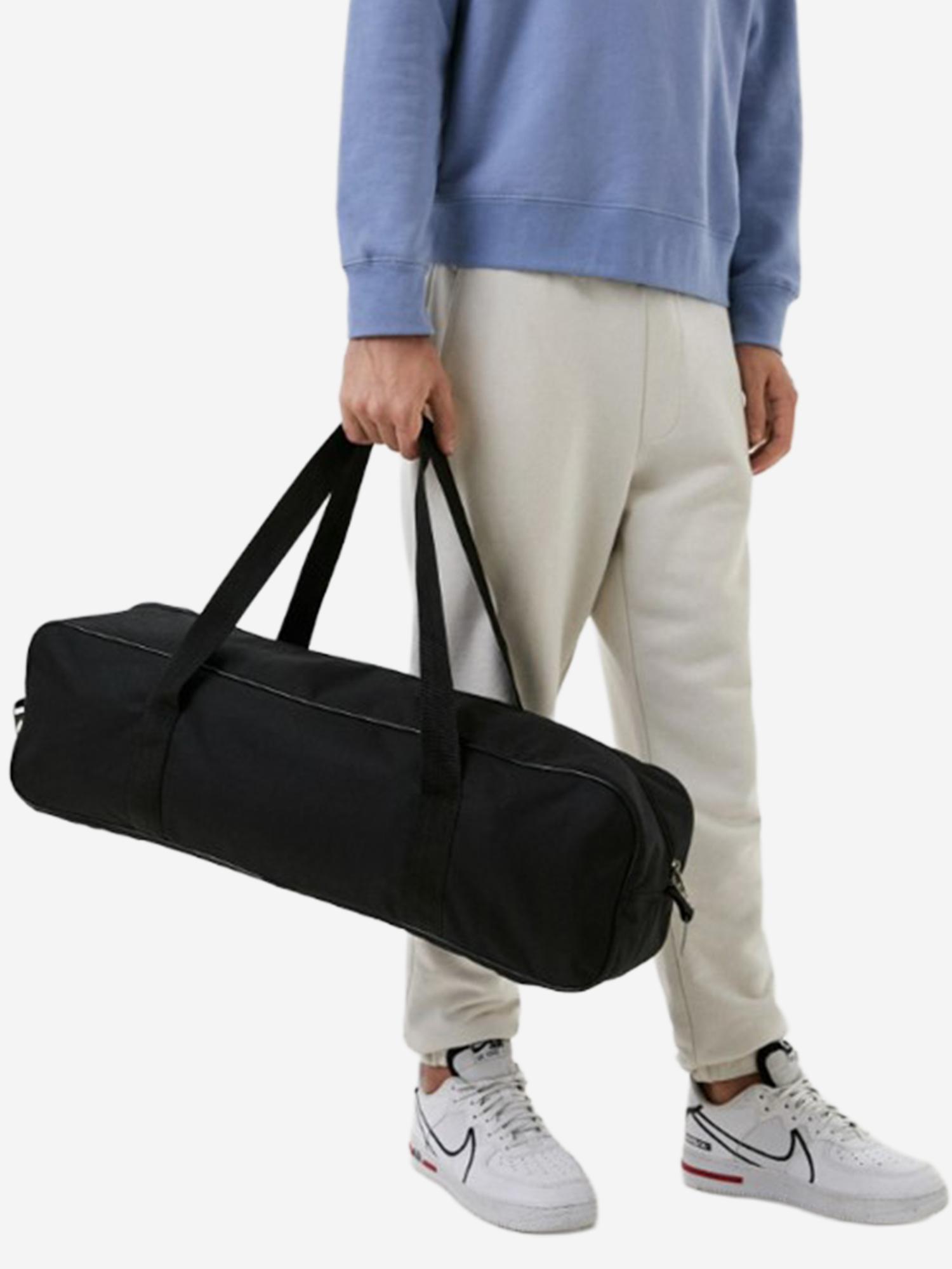 Изображение товара Сумка для коврика RamaYoga Деви черная 19x70 см - чехол для йога ковриков