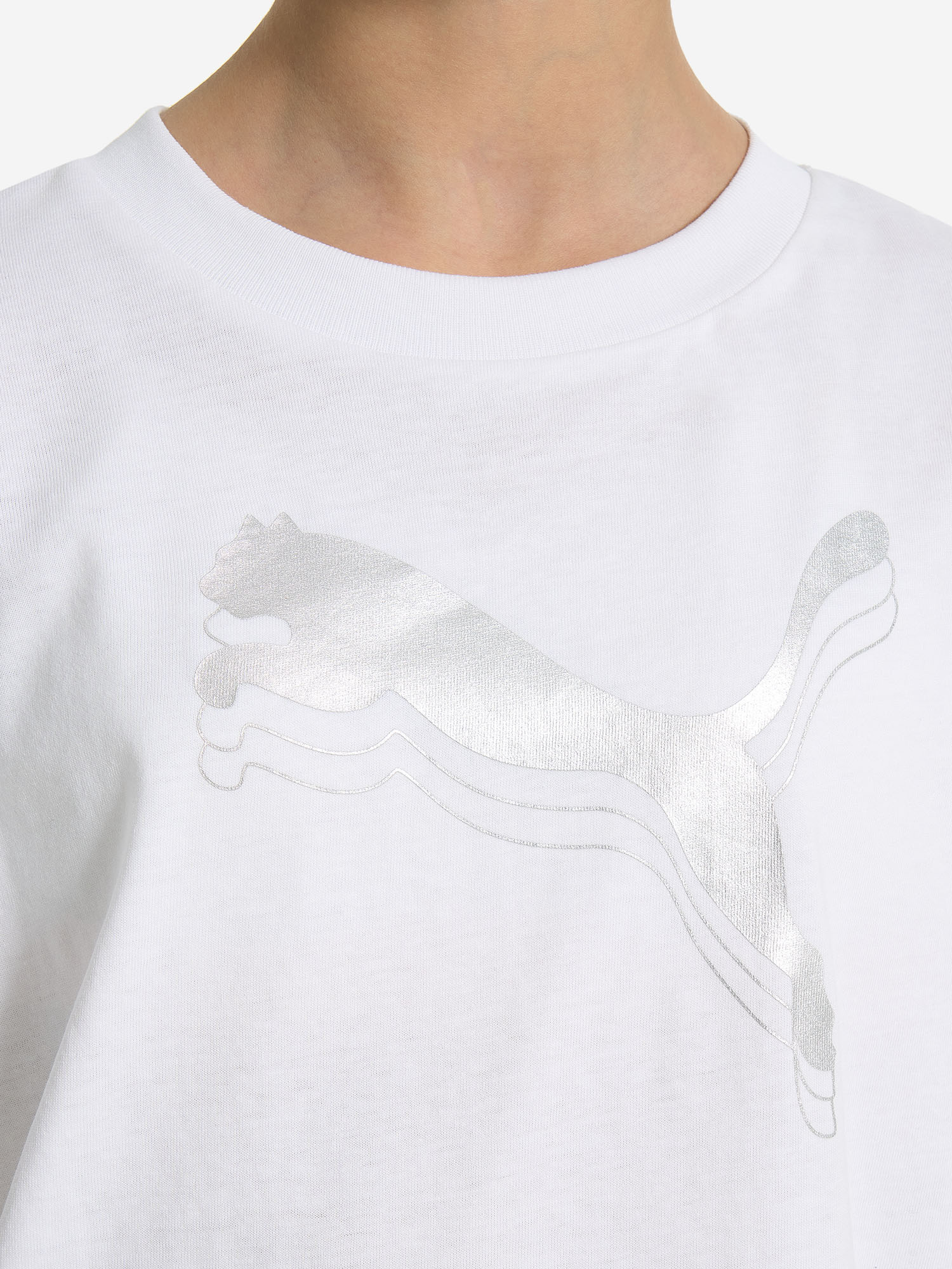 Футболка для девочек PUMA Metallic, Белый 5