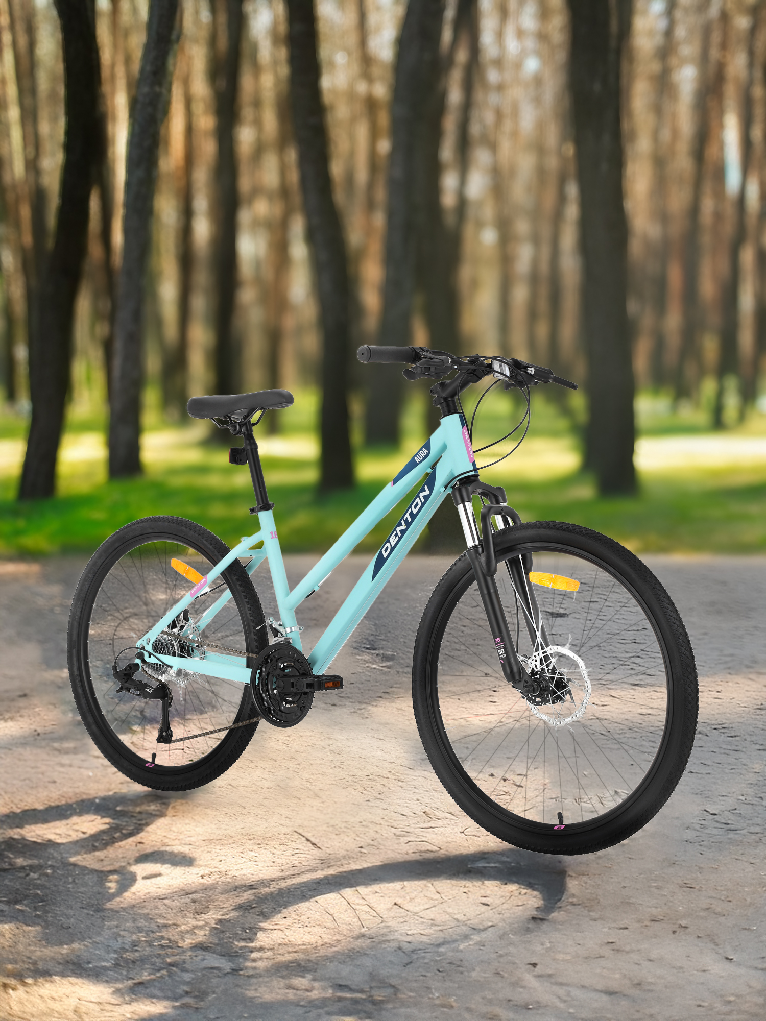 

Велосипед горный женский Denton Aura 2.0 26", собран на 98%, Голубой