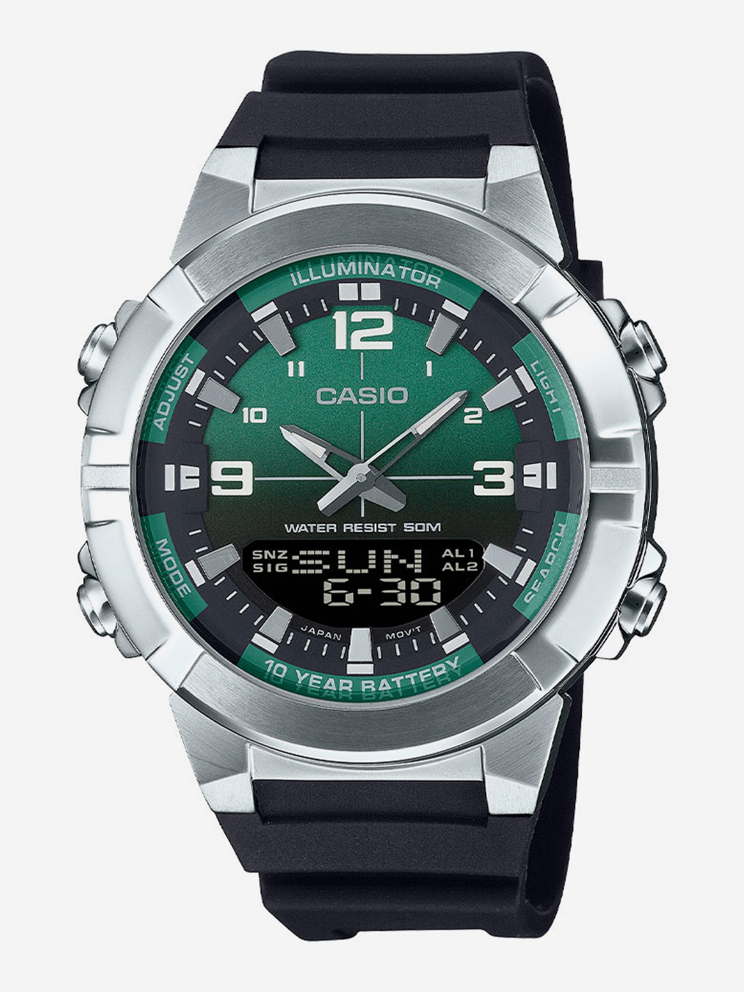 Изображение товара Спортивные часы CASIO AMW-870A-3A с подсветкой, функциональный тренинг