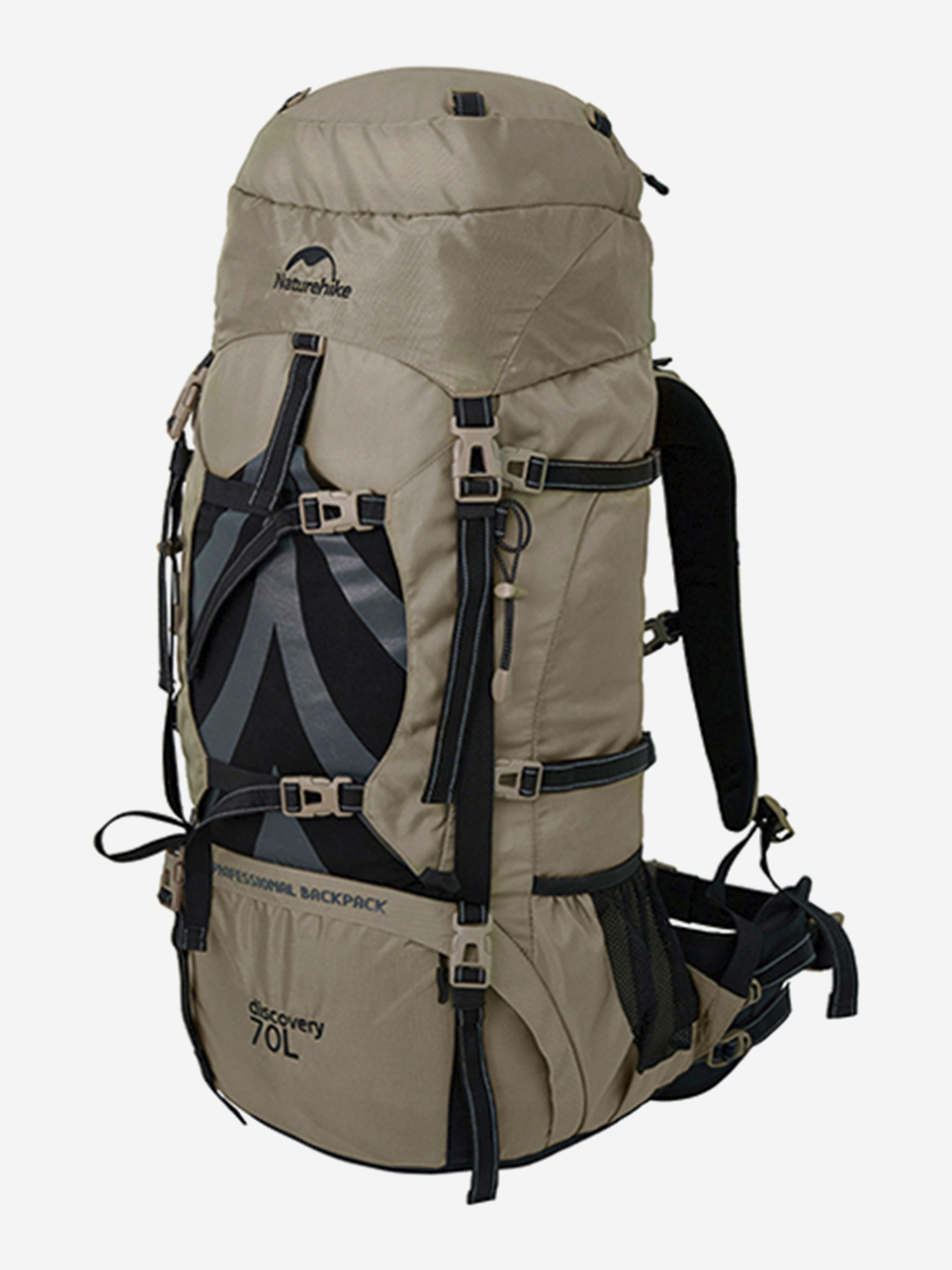 

Туристический рюкзак Naturehike Discovery 70 L коричневый новая версия, Коричневый