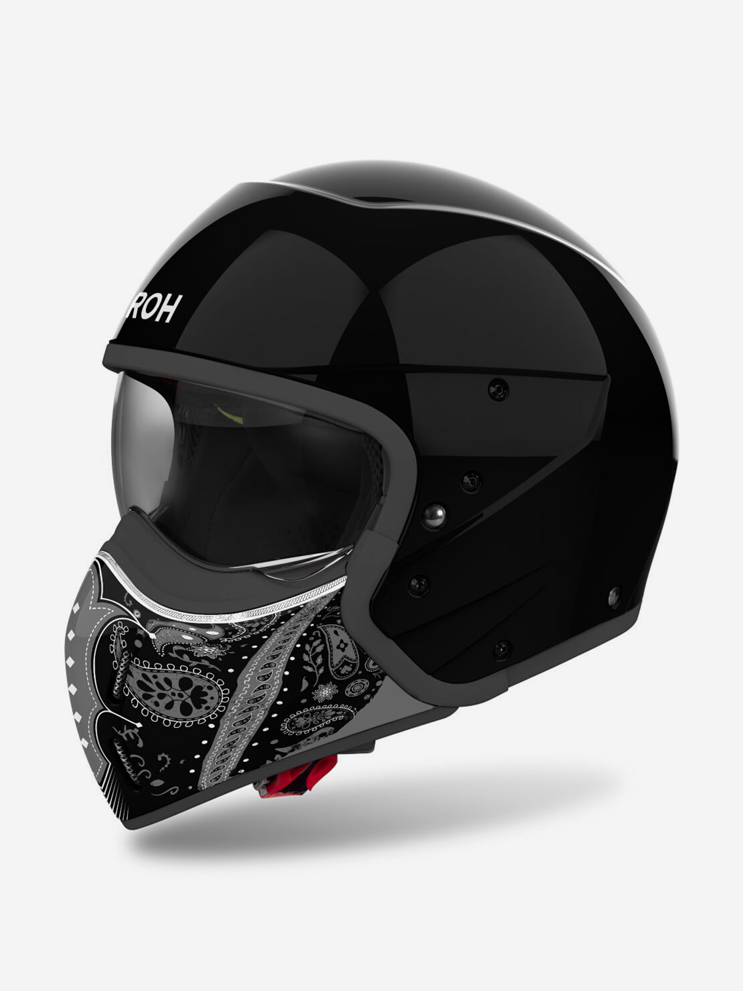 

Мотошлем Airoh J110 PAESLY Black Gloss, Черный