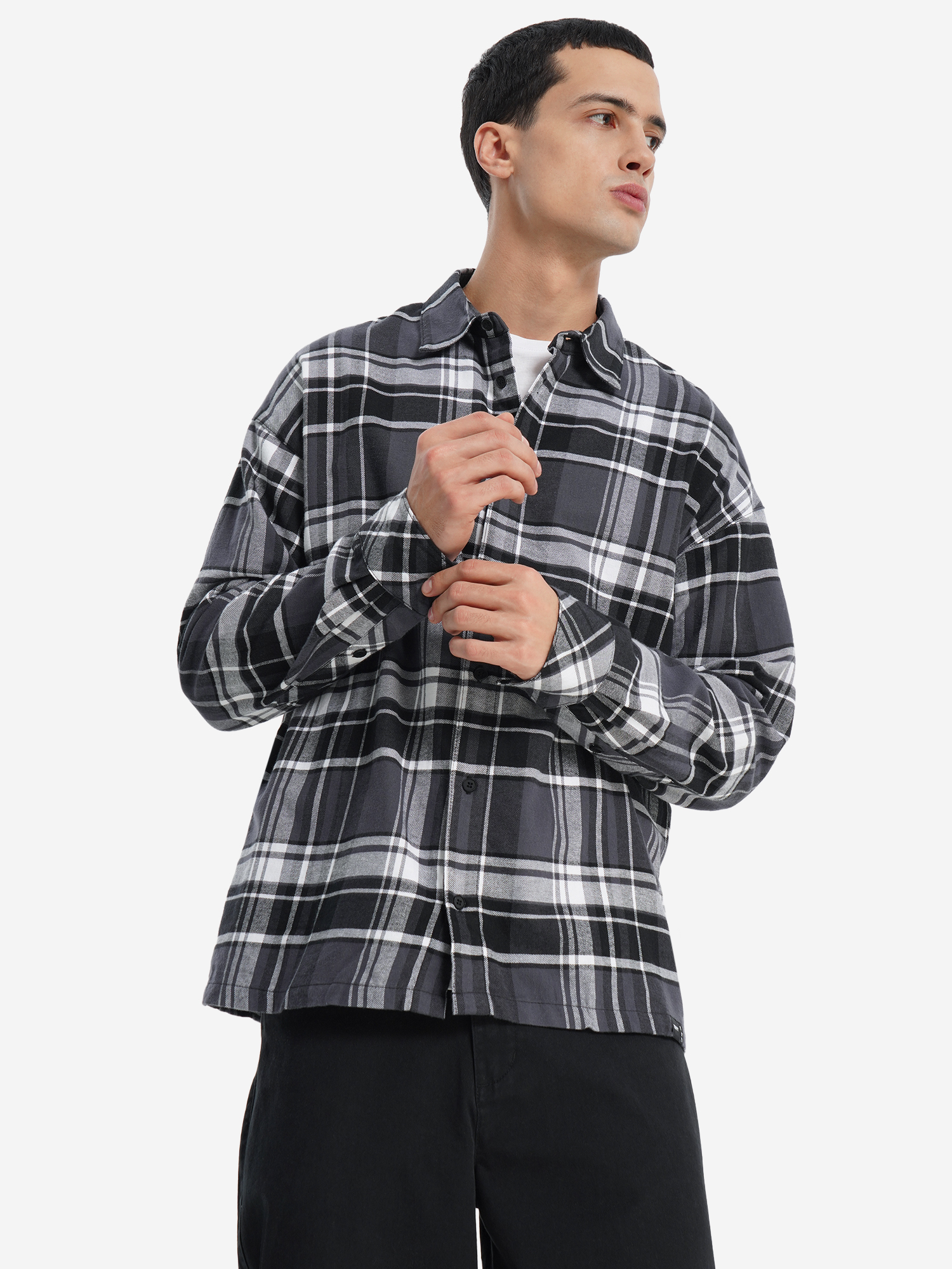 

Рубашка мужская оверсайз Termit, Серый