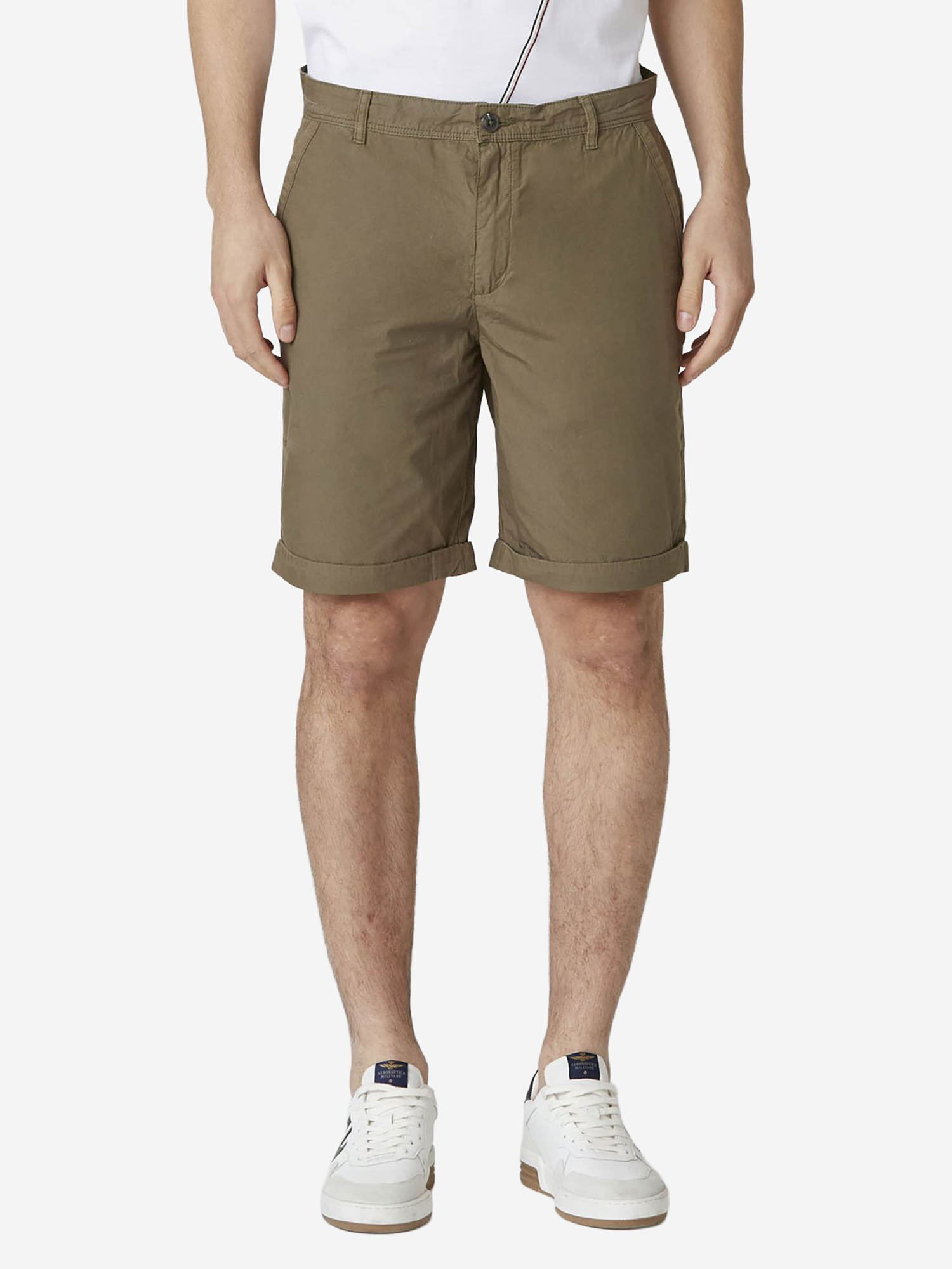 Изображение товара Шорты мужские Aeronautica Militare, 100% хлопок, прямой крой, лето