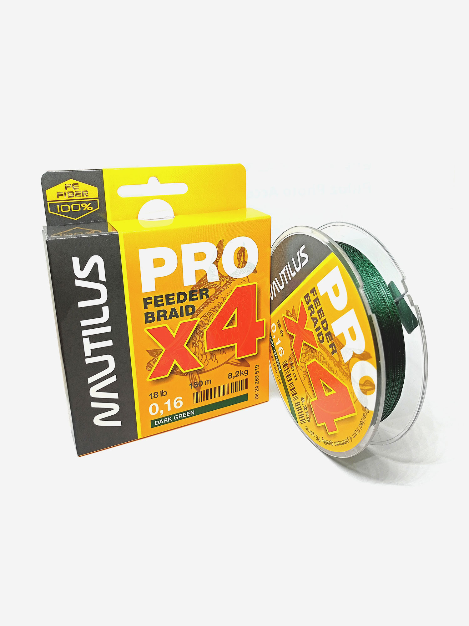 

Шнур Nautilus Pro Feeder Braid Dark Green d-0.16 8.2кг 18lb 150м, Зеленый