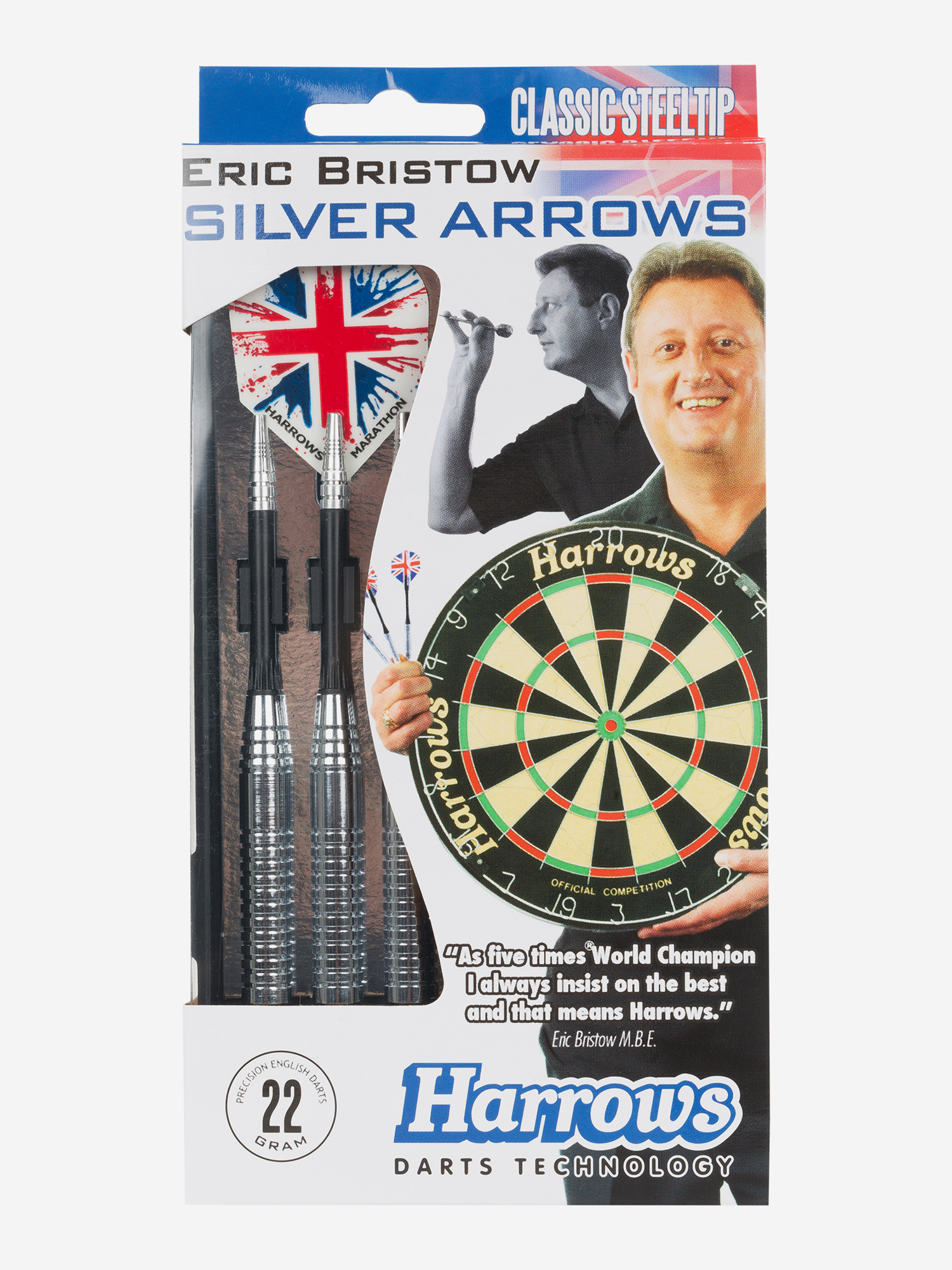 

Дротики Harrows Eric Bristow Silver Arrows, 3 шт., Серебряный