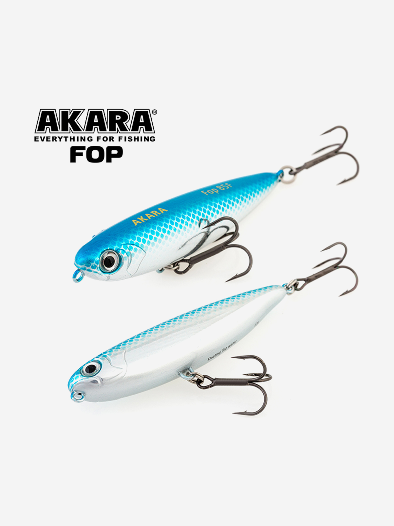 Изображение товара Воблер Akara Fop 85F волкер плавающий на щуку, окуня, жереха 12гр A12