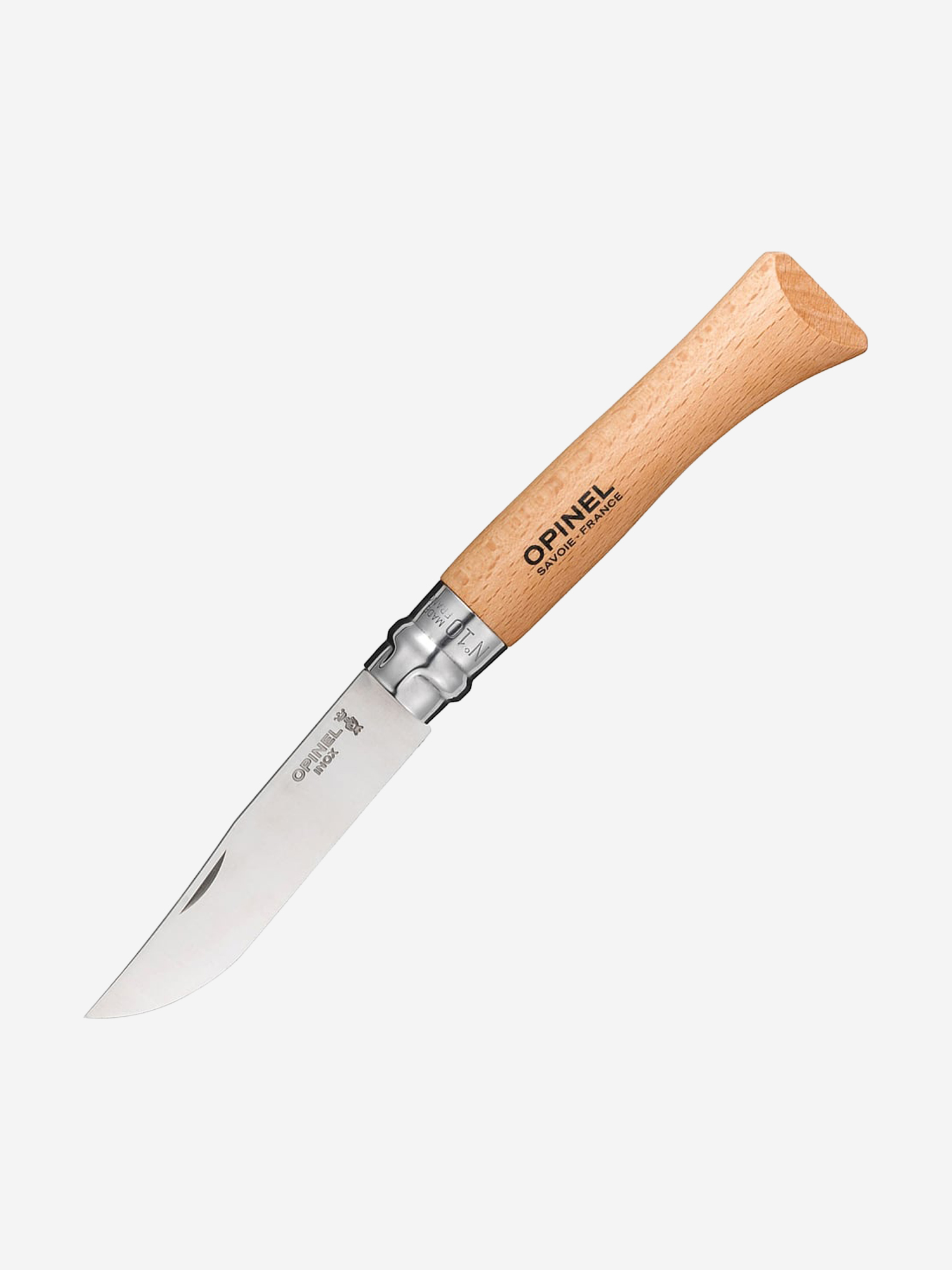 Изображение товара Нож Opinel №10, нержавеющая сталь, рукоять из бука, блистер, 001255