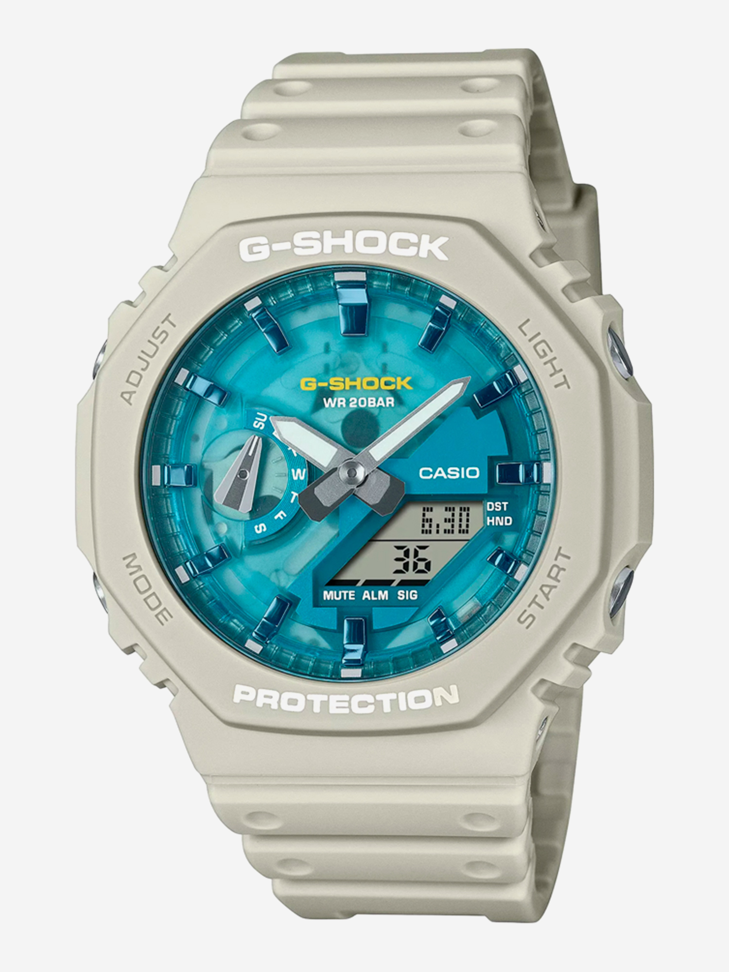 

Спортивные часы CASIO GA-2100AS-5A, Белый