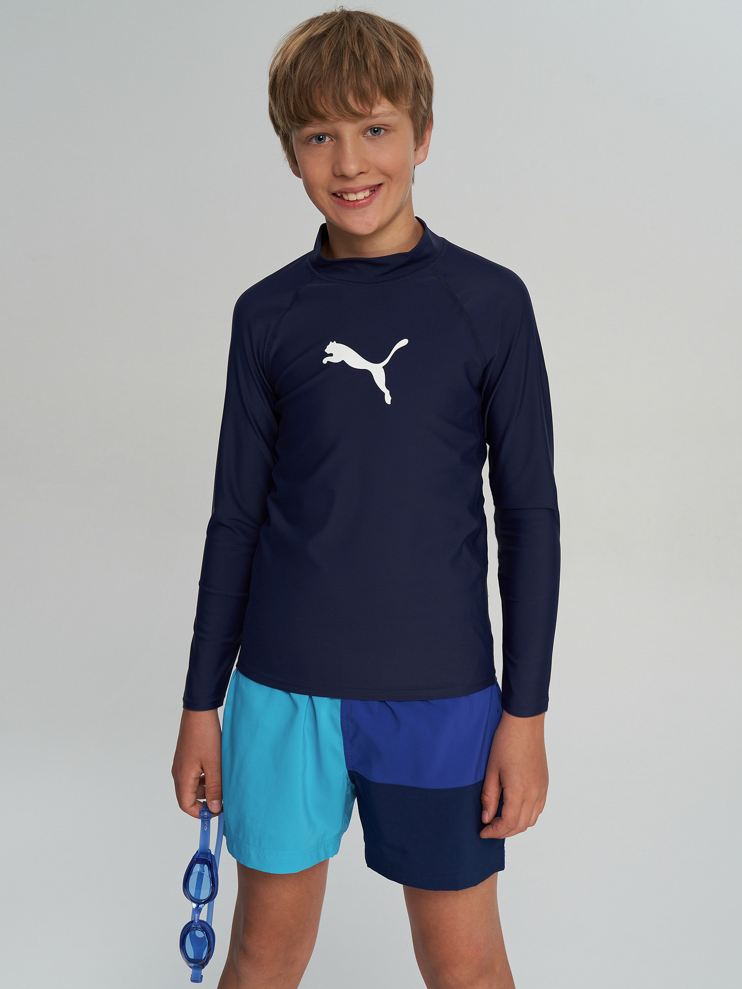 

Рашгард для мальчиков PUMA Swim, Синий