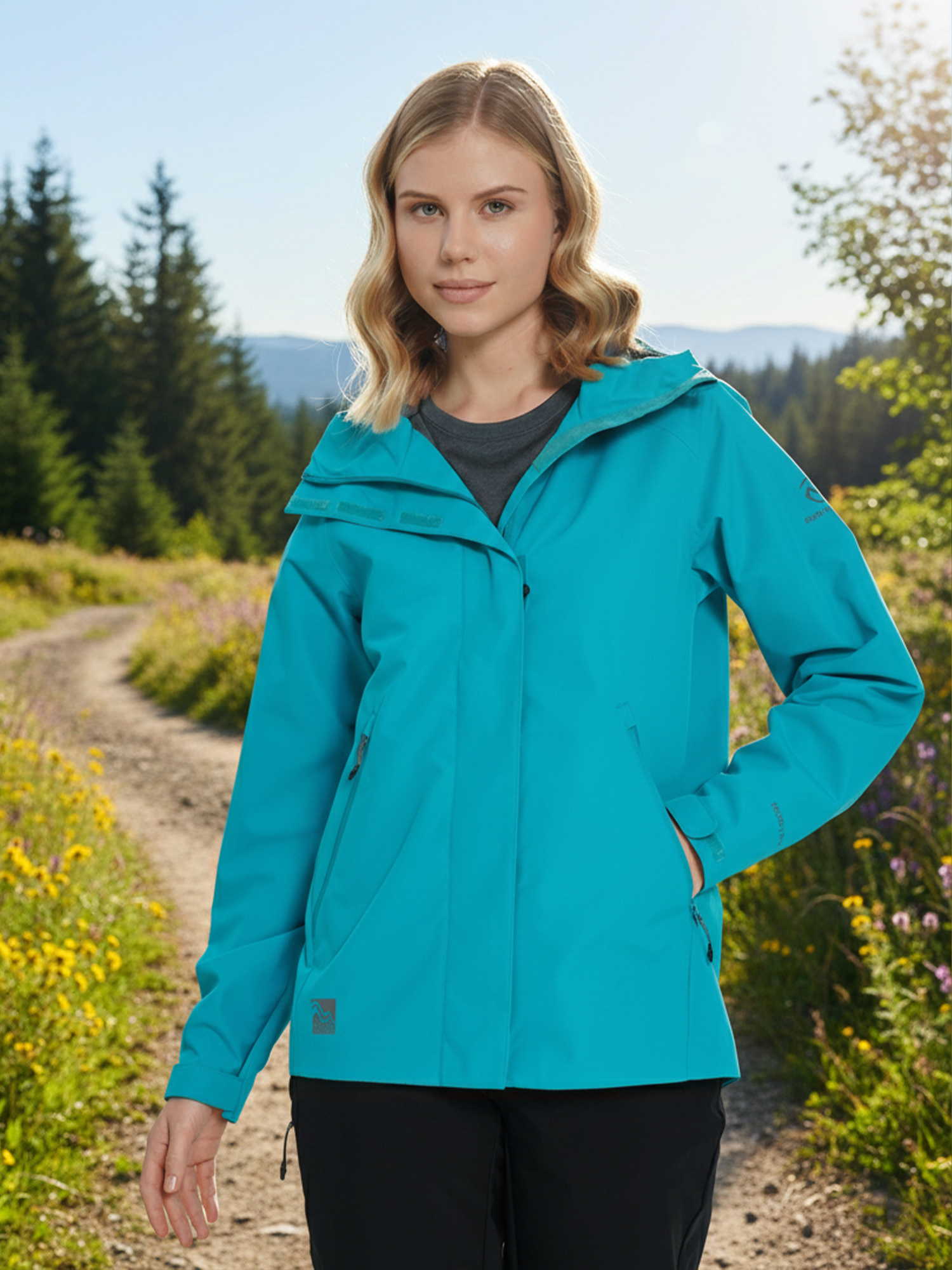 Изображение товара Женская мембранная куртка Northland для походов и активного отдыха Лазурный