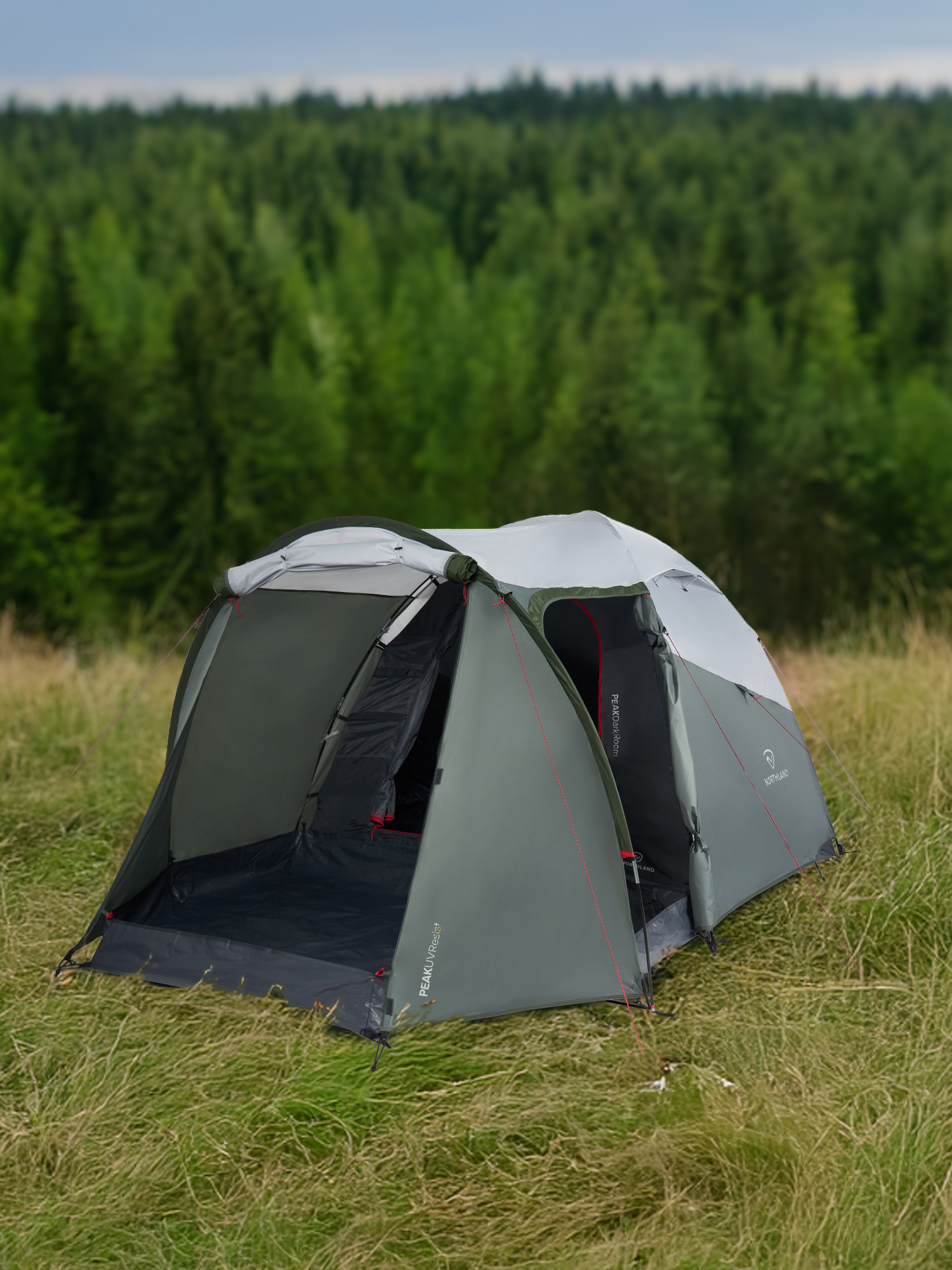 Палатка 3-местная Northland Glade 3, Серый