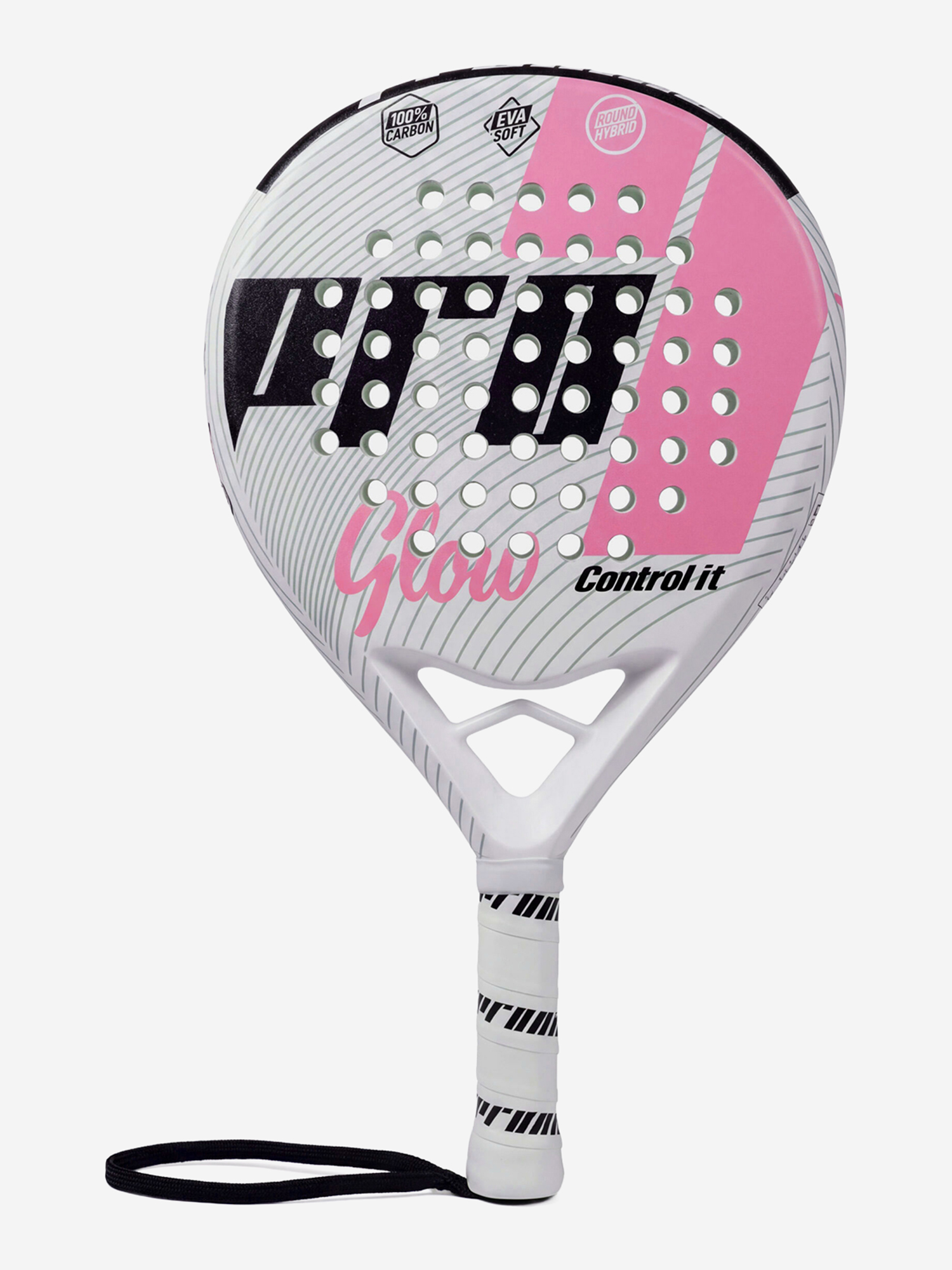 Изображение товара Ракетка для падел тенниса Pronine Control it GLOW Rose розовая с белым и серым дизайн