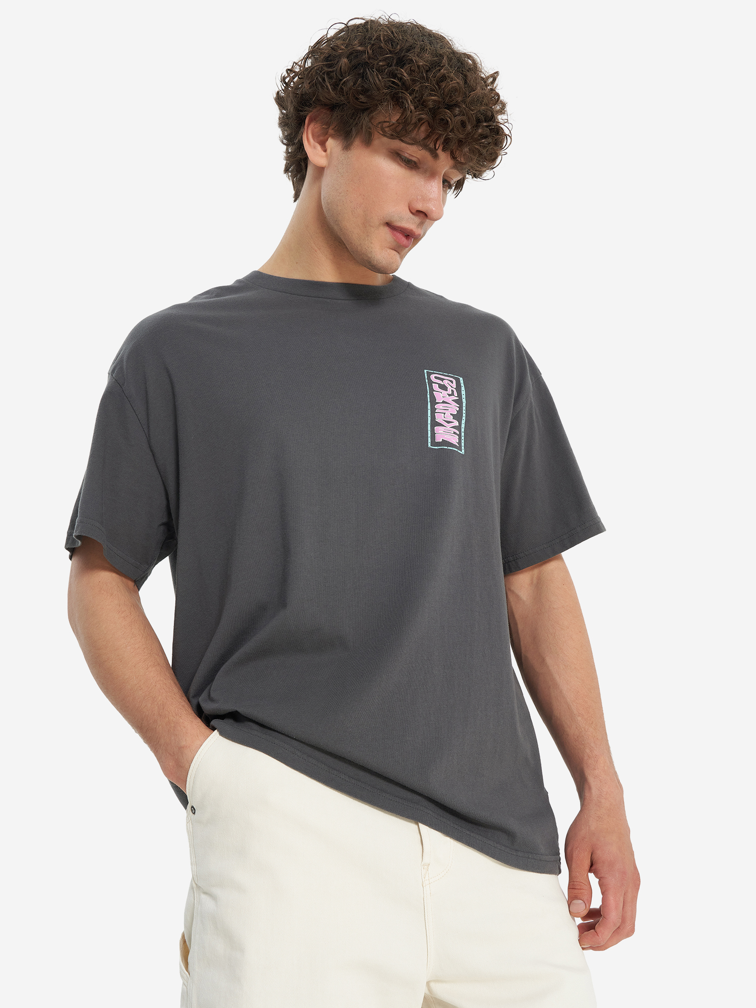 

Футболка мужская оверсайз Quiksilver Sunrise Bowl, Серый