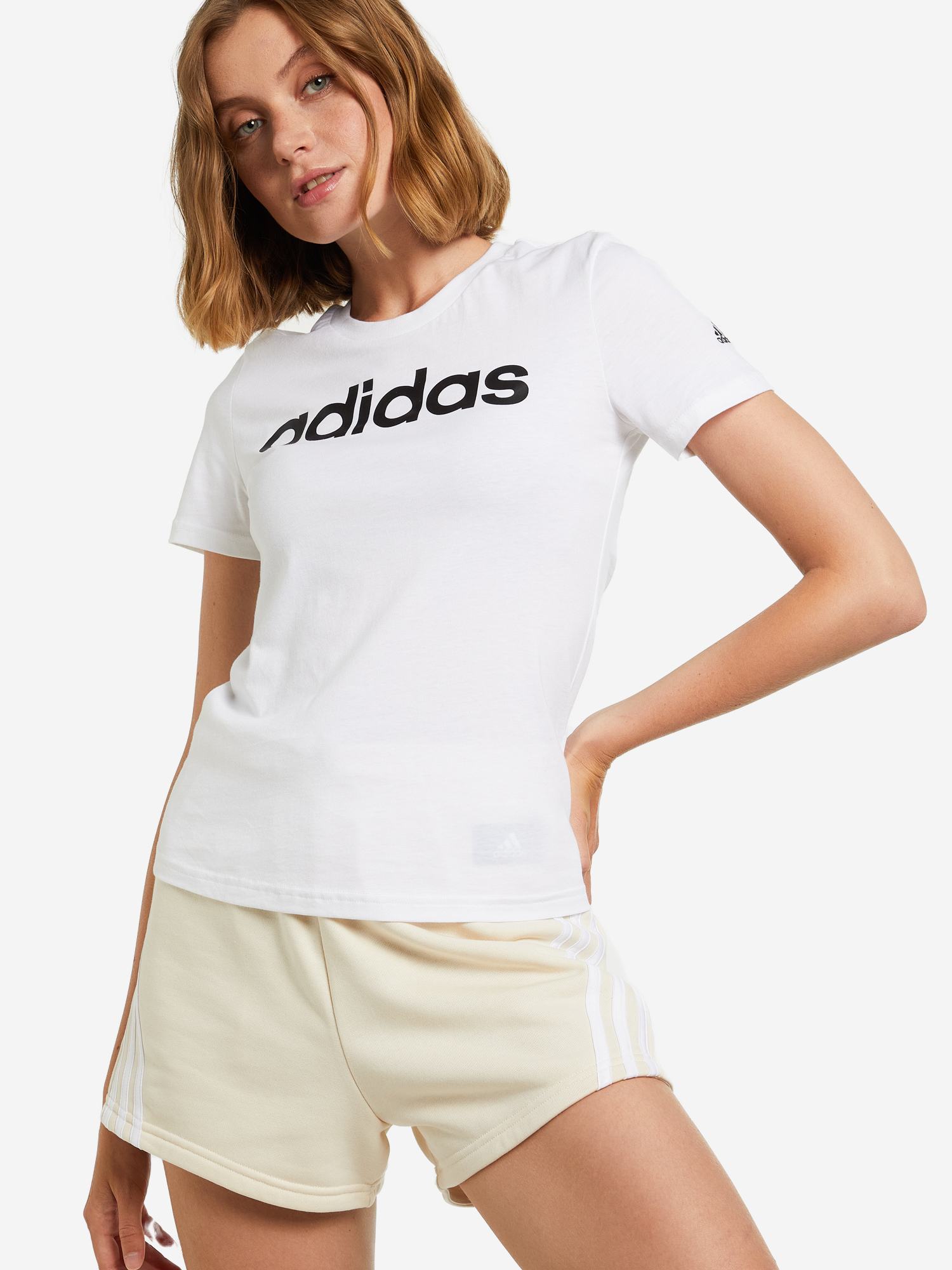 

Футболка женская adidas Essentials Slim Logo, Белый