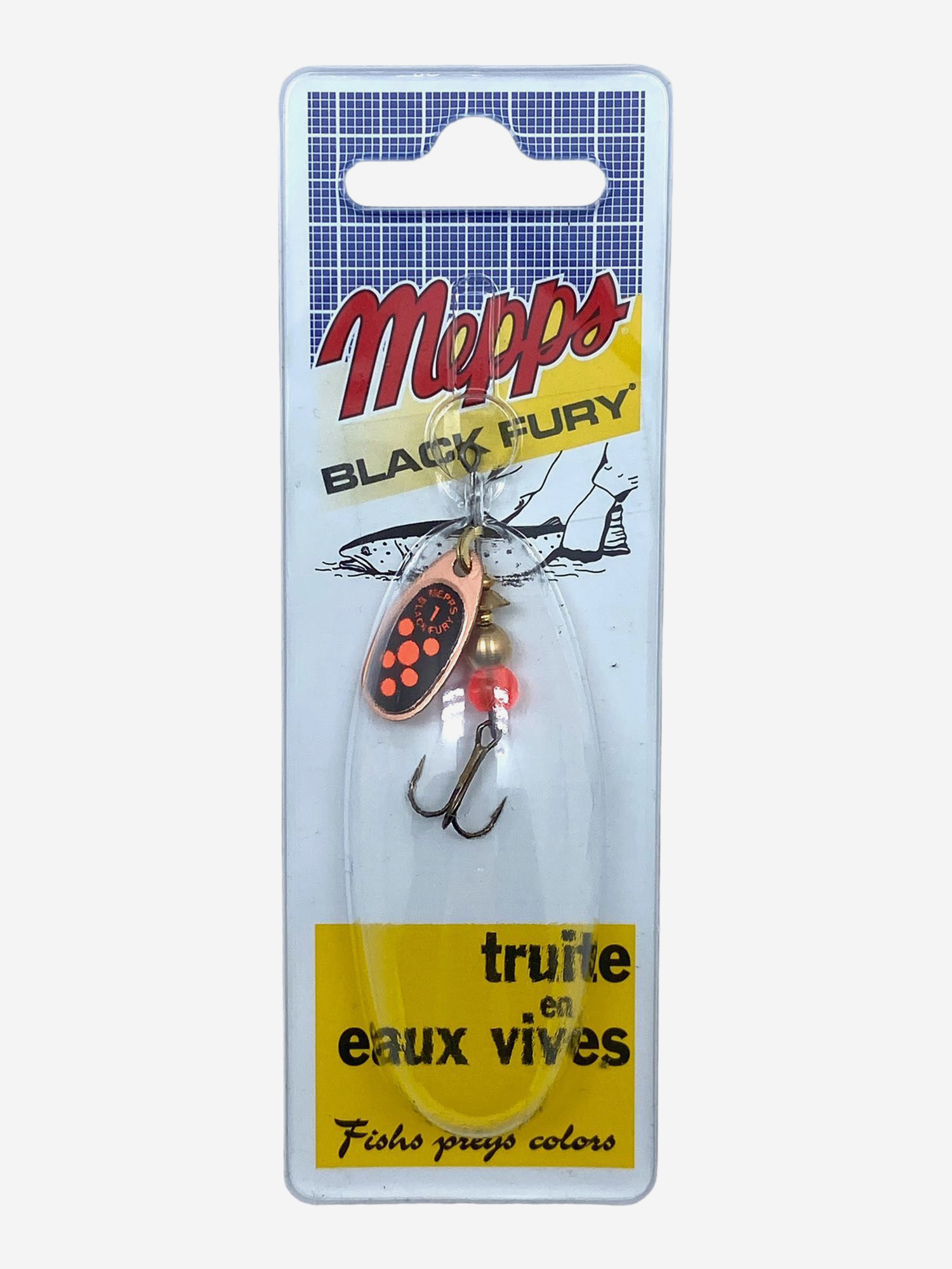 

Блесна вращающаяся MEPPS "Black Fury ORANGE CU" №1 (3,5г) блистер, Красный