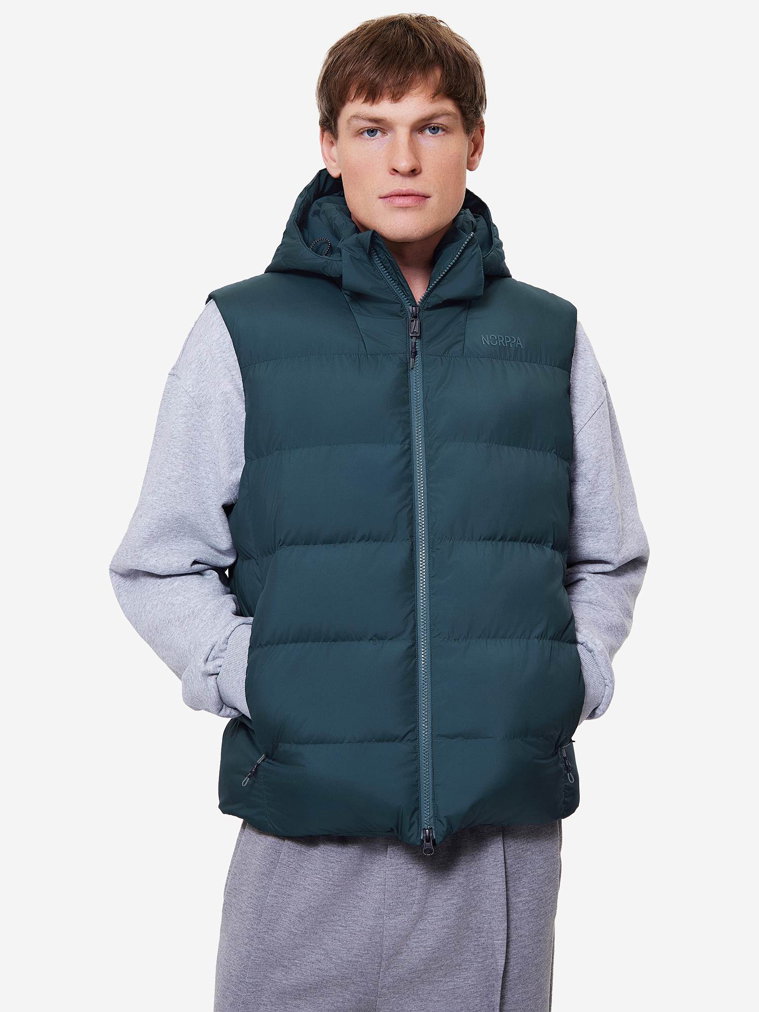 Изображение товара Мужской демисезонный жилет NORPPA Sutai с отстегивающимся капюшоном для путешествий