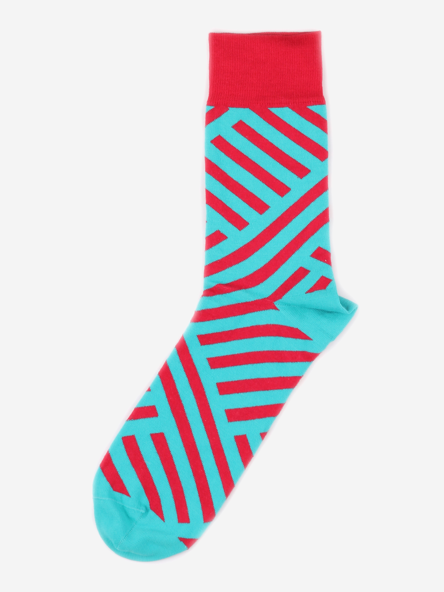Дизайнерские носки Burning Heels - Diagonal Stripes - Red/Blue, Синий носки дизайнерские burning heels circles blue синий