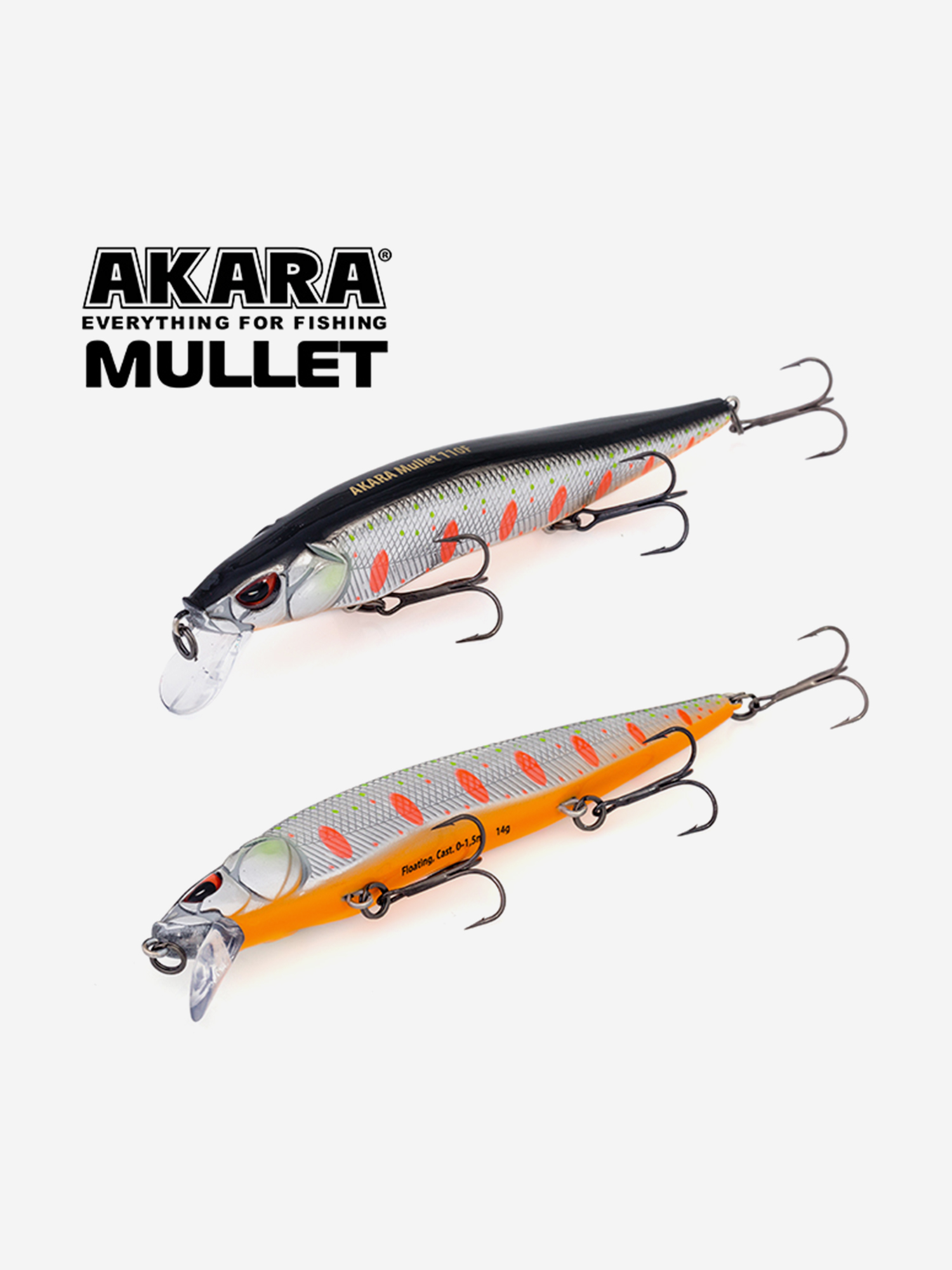 Изображение товара Воблер Akara Mullet 130F 23 гр. — для ловли хищника