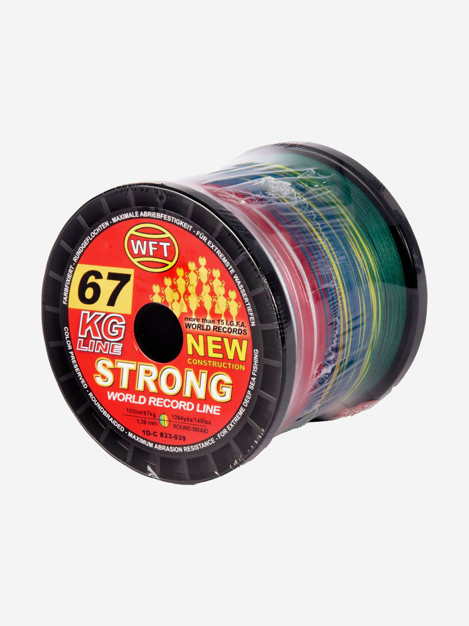 

Шнур плетеный WFT KG STRONG разноцветный 1000/039, Мультицвет