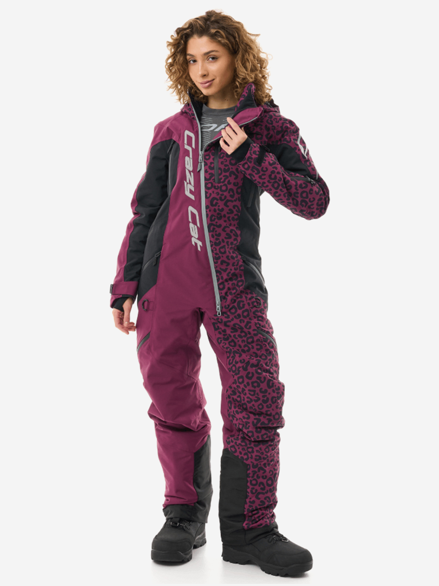 Изображение товара Комбинезон женский снегоходный Dragonfly EXTREME Crazy Cat 2026, Фиолетовый/черный