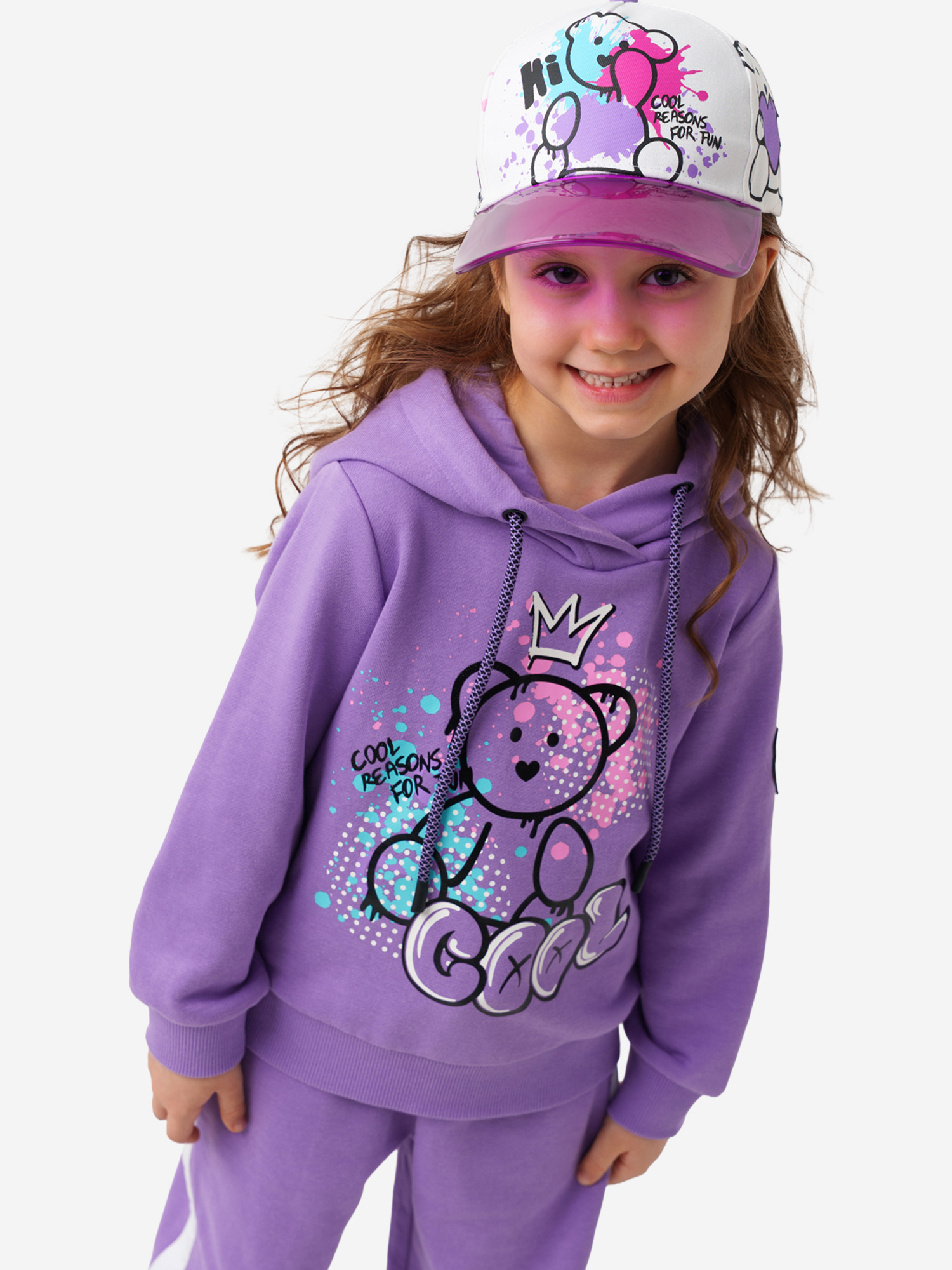 Изображение товара Худи для девочек PlayToday без молнии, всесезонное, 60/40 хлопок-полиэстер