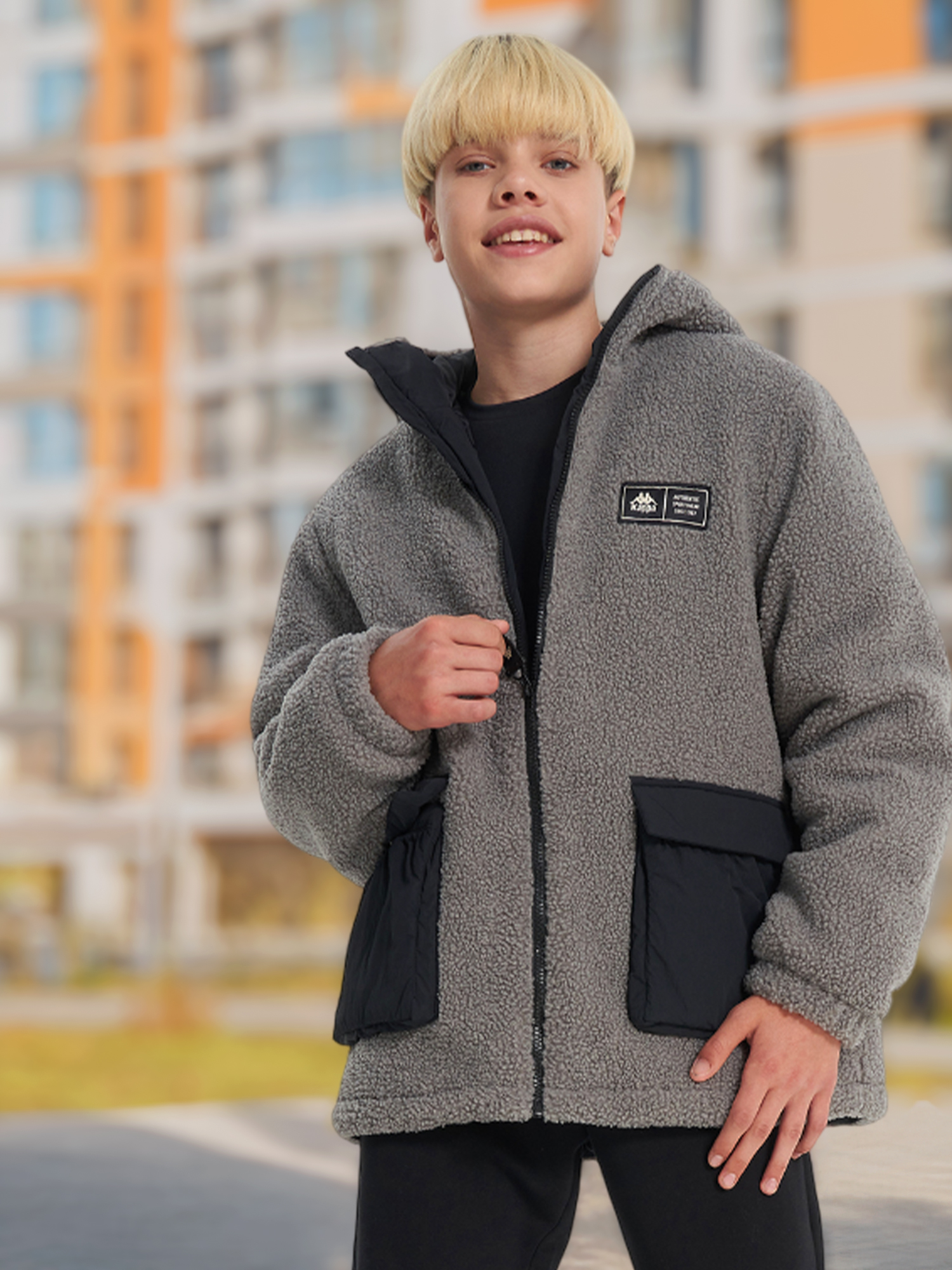 Куртка утепленная для мальчиков Kappa Серый 6999₽