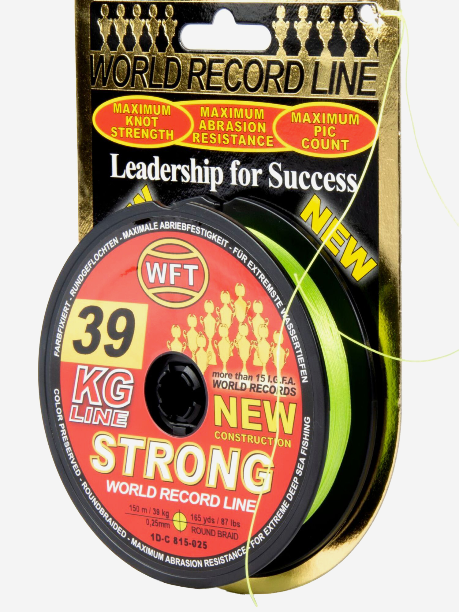 

Шнур плетеный WFT KG STRONG Chartreuse 150/025, Мультицвет