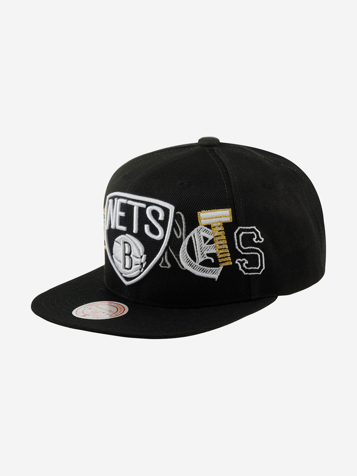 Бейсболка с прямым козырьком MITCHELL NESS HHSS3180-BNEYYPPPBLCK Brooklyn Nets NBA (черный), Черный 59-123XDOXM4K-09, размер Без размера - фото 1