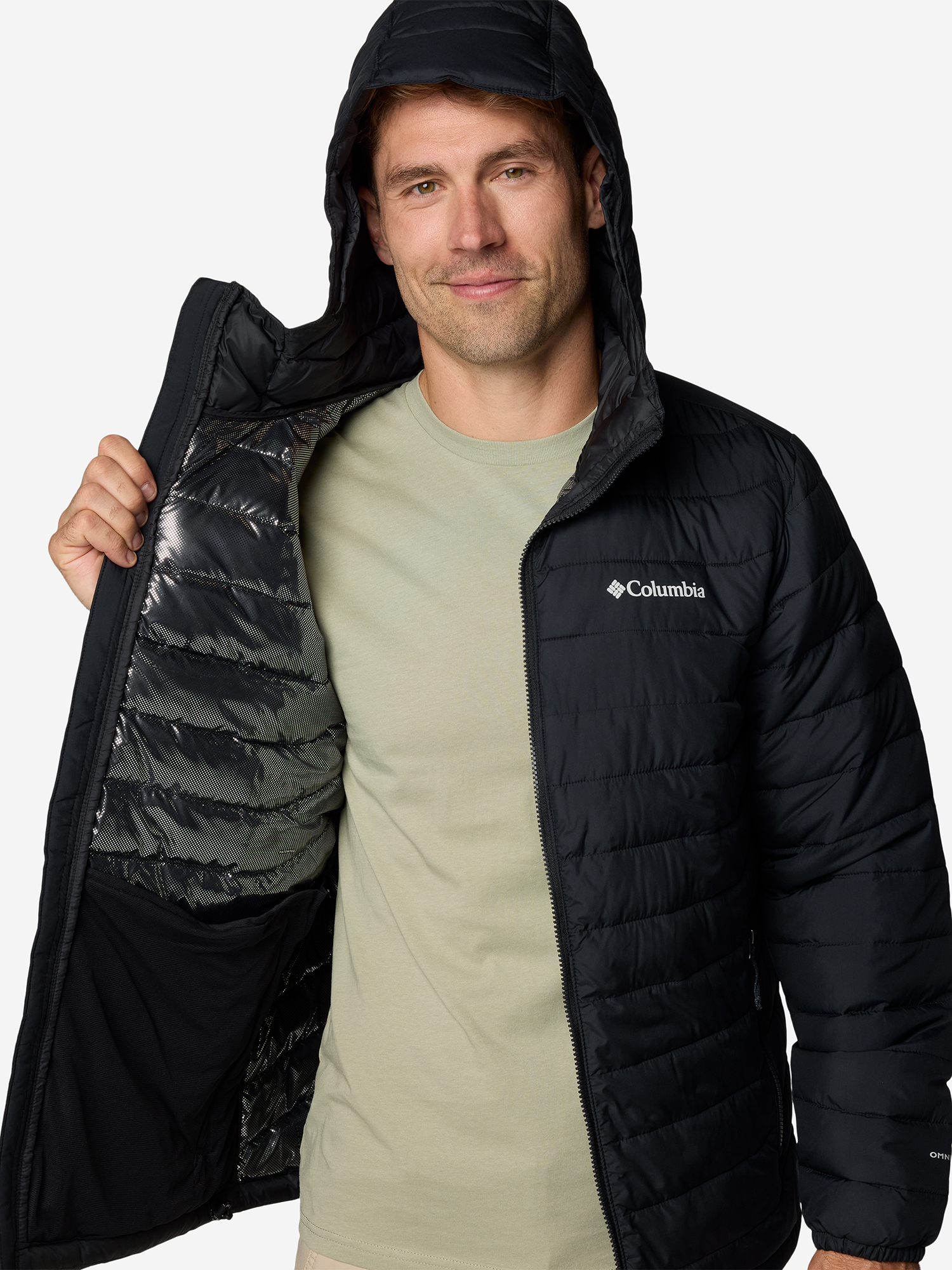 Куртка утепленная мужская Columbia Powder Lite II Hooded Jacket, Черный 2086941CLB-010, размер 54 - фото 7