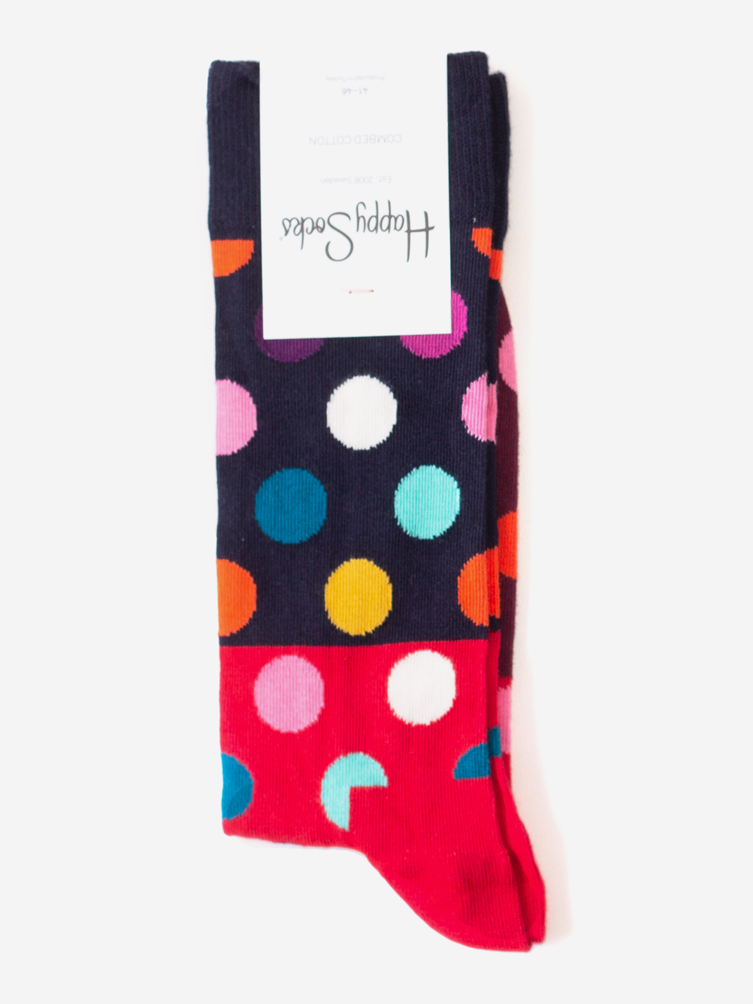 

Носки с рисунками Happy Socks, Big Bot Block, Черный