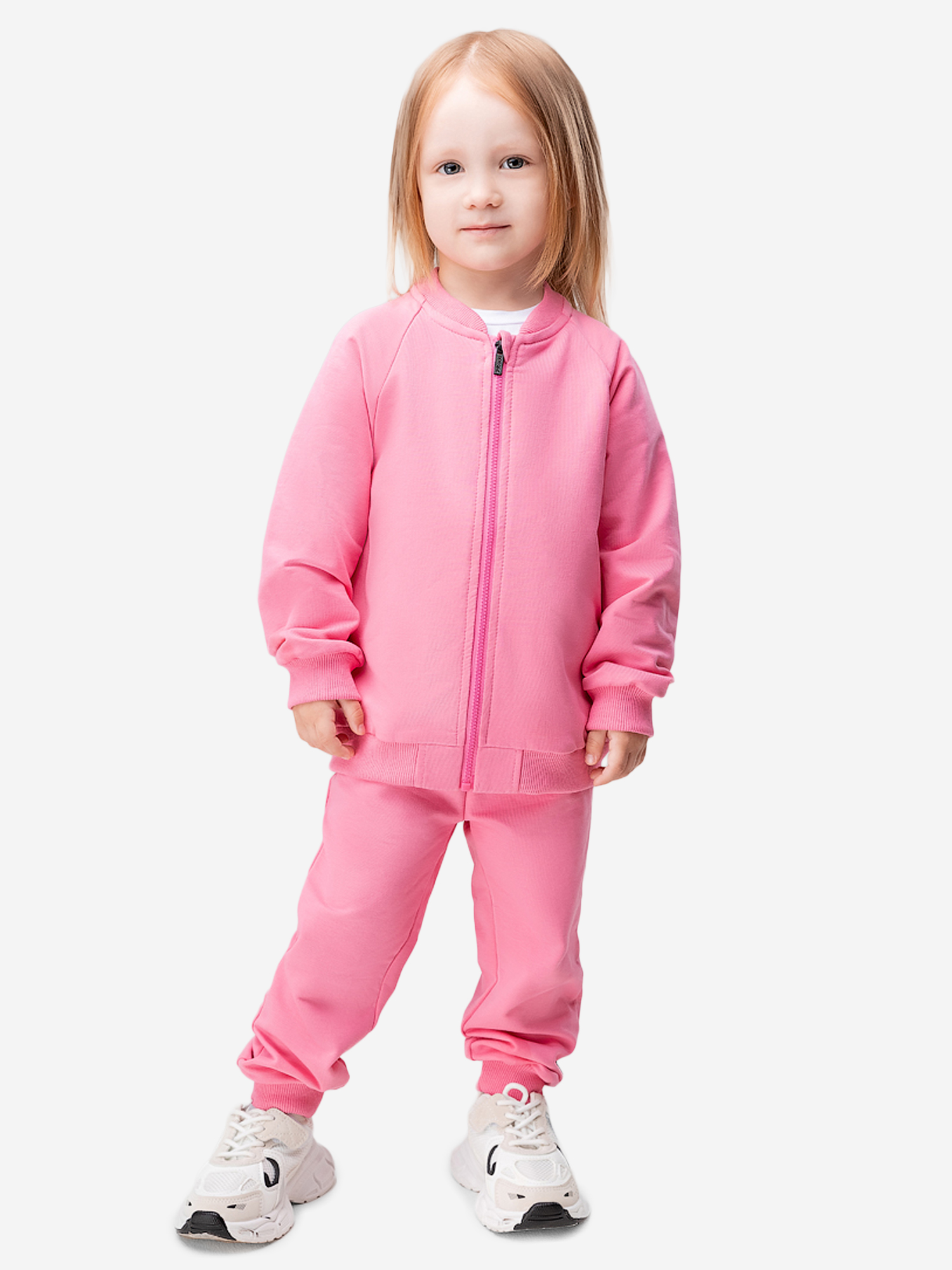 Изображение товара Спортивный костюм для девочек bodo ярко-розовый из футера двухнитки