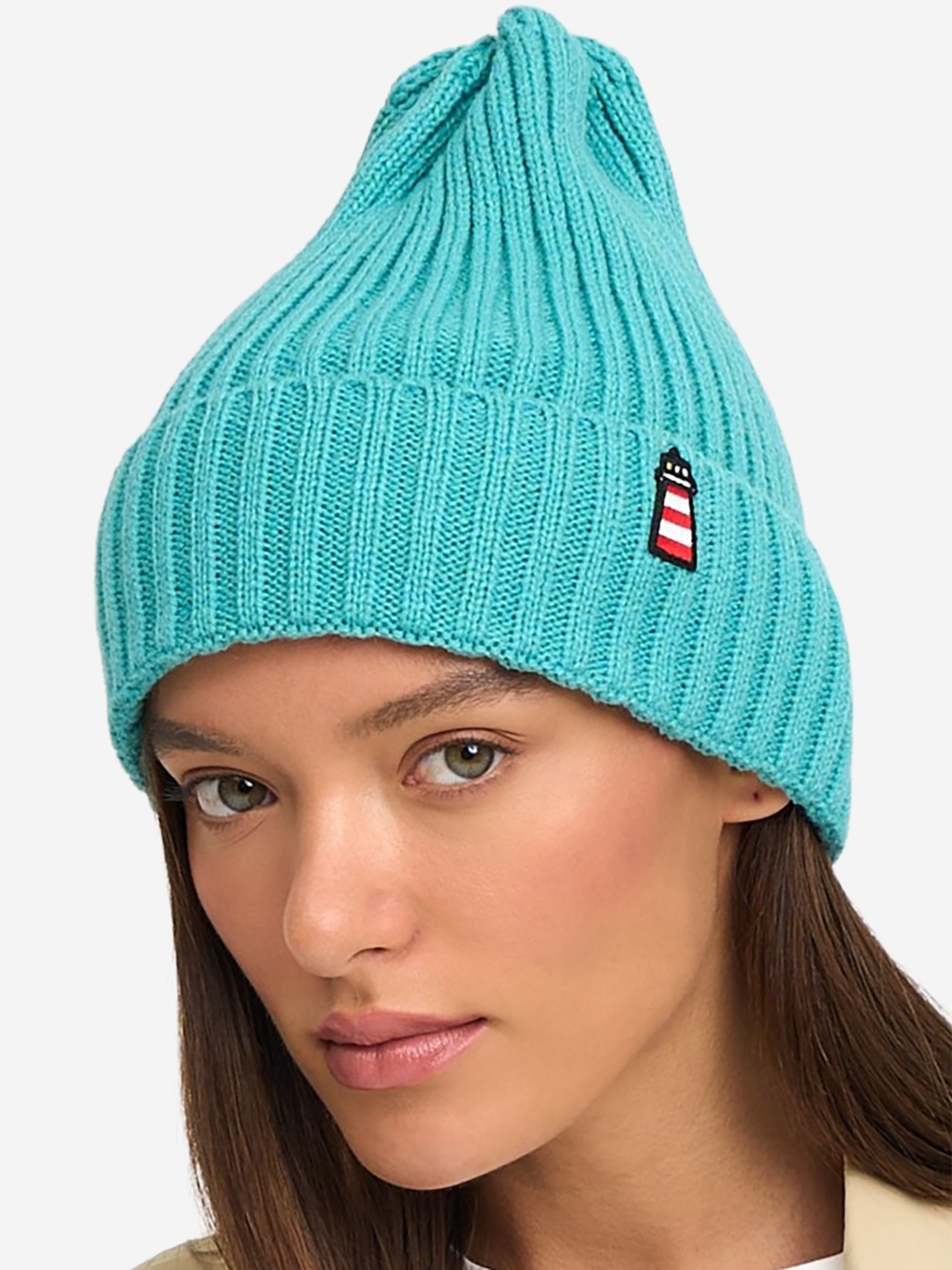 Изображение товара Шапка вязанная унисекс Kefirmaykifer, Бирюзовый