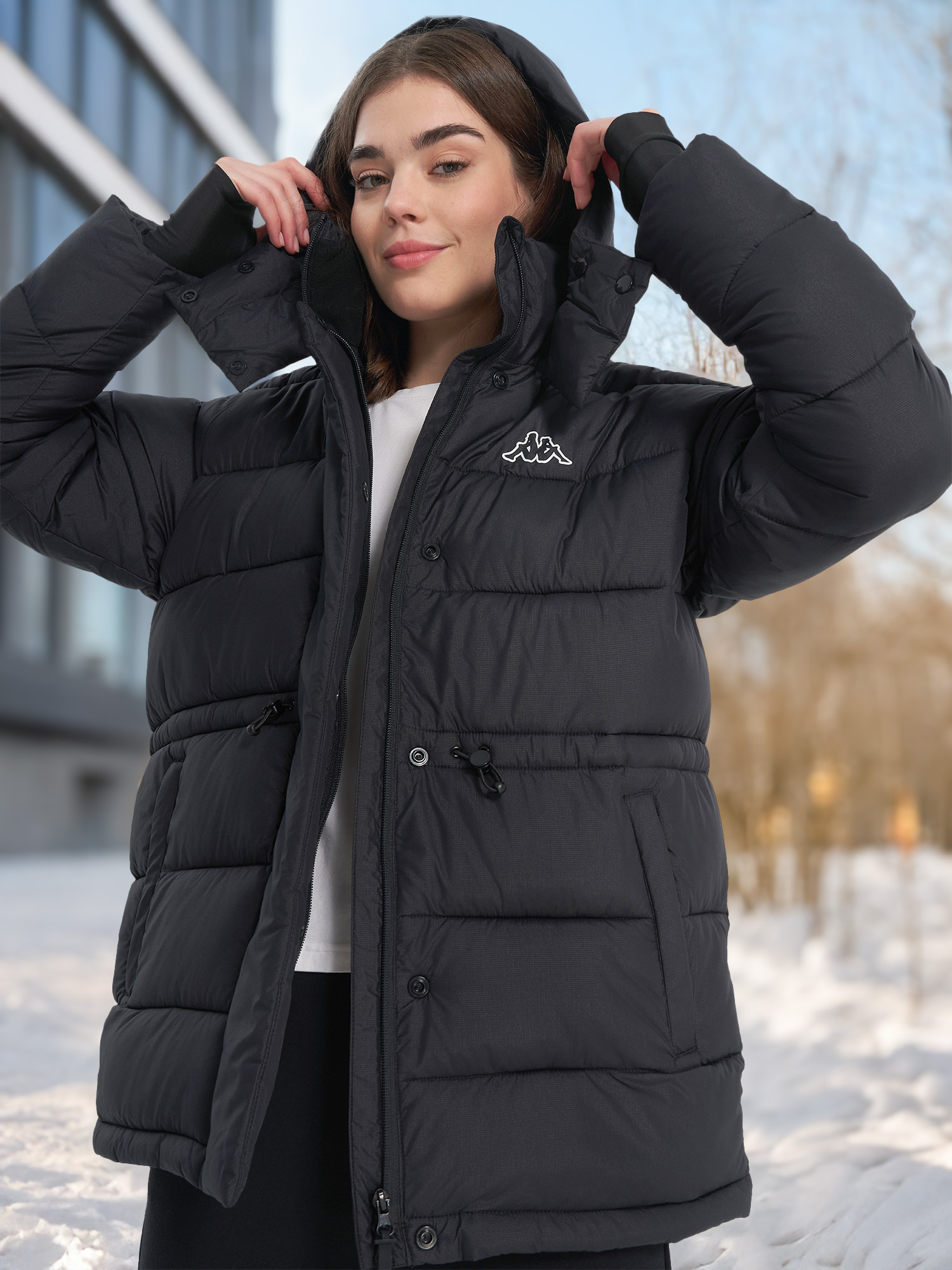 Пуховик женский Kappa, черный, арт. 136924kap-99