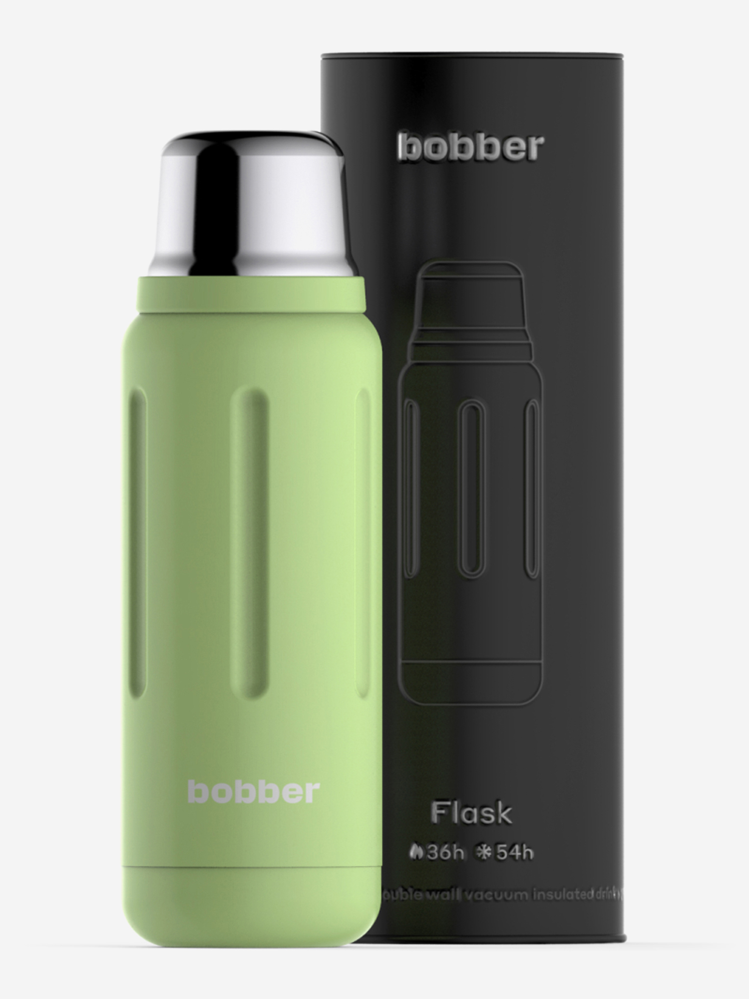 Термос вакуумный для напитков Flask, BOBBER, 770 мл, Зеленый термос вакуумный с широким горлом в чехле арктика 600 мл зеленый