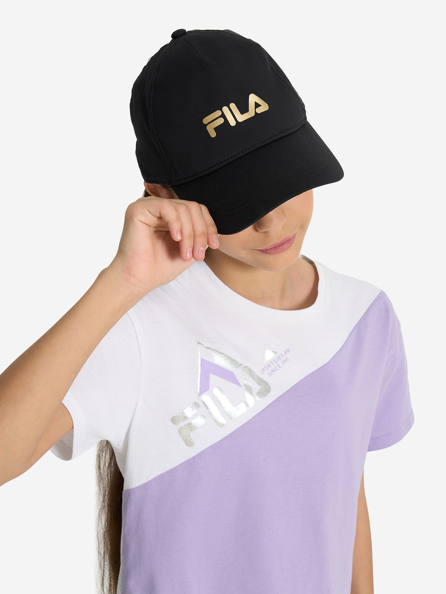 фото Бейсболка для девочек fila, черный