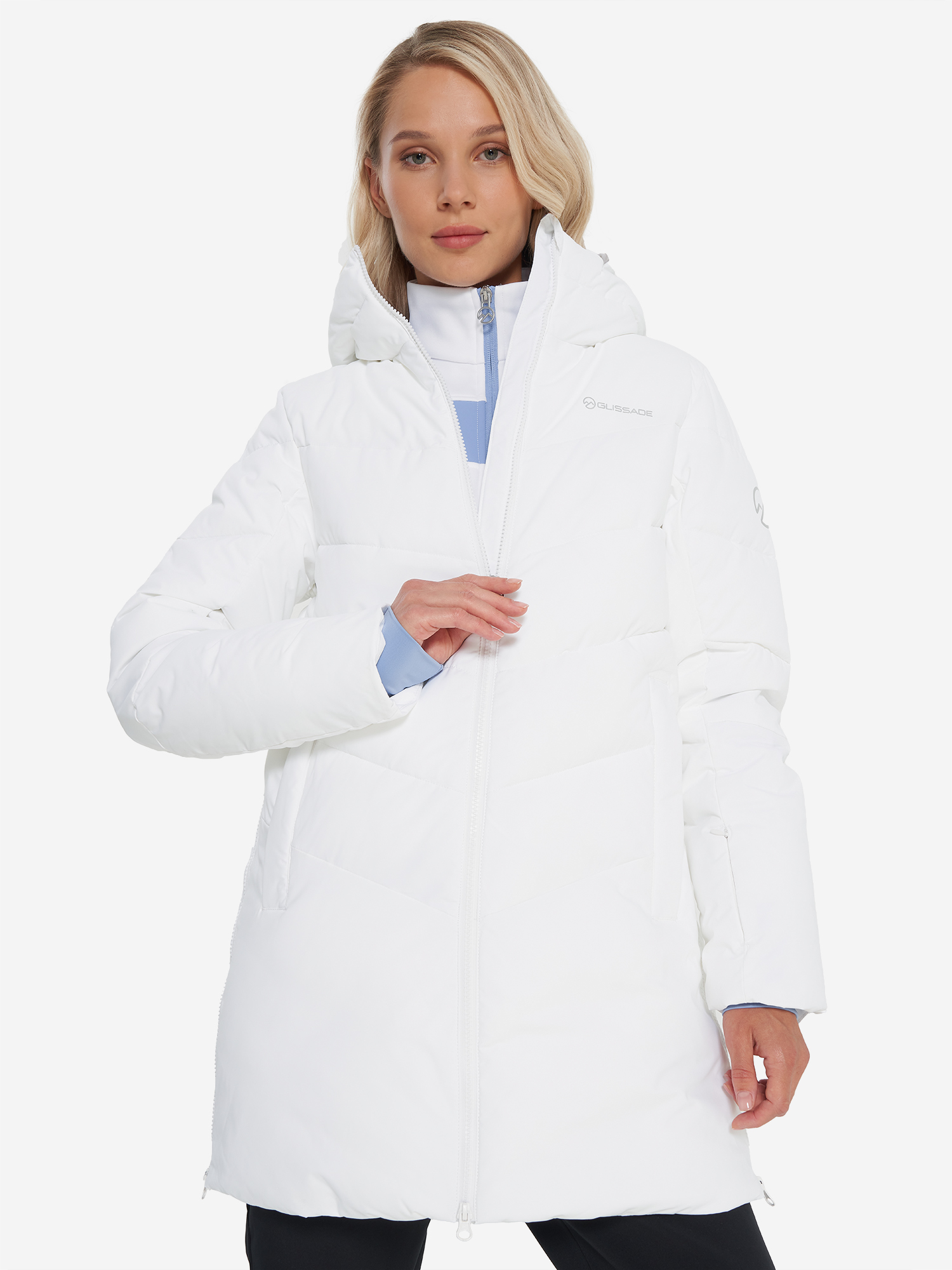 Пуховик женский Glissade Белый 10999₽