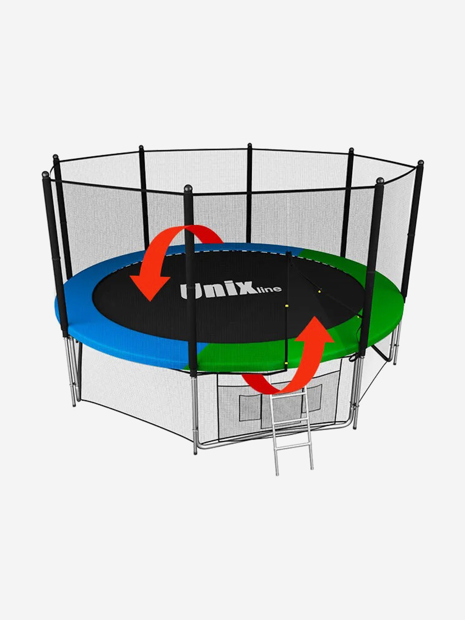 Игры на улице  Спортмастер Батут UNIX line 12 ft Classic (outside), Черный