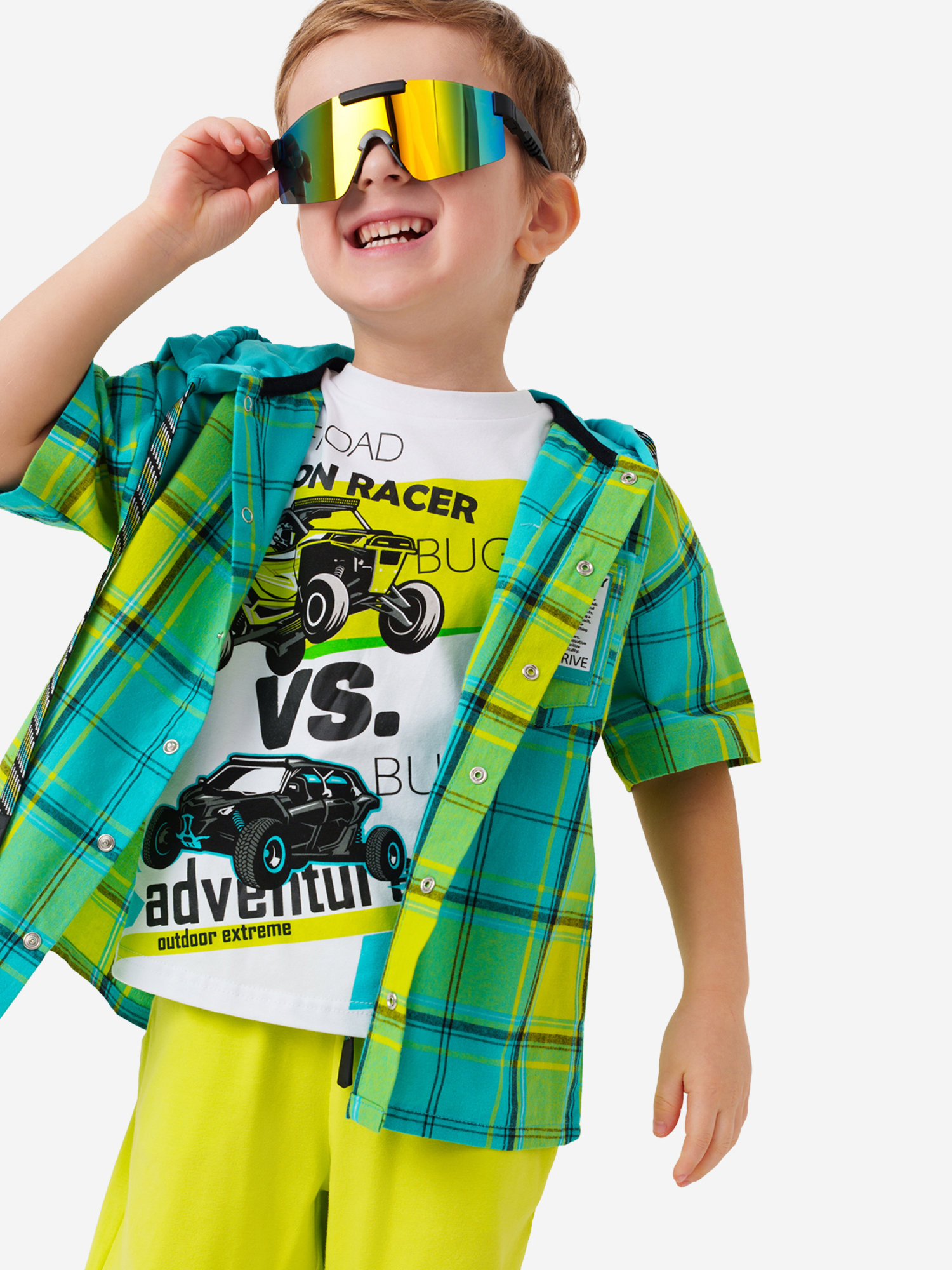 Изображение товара Рубашка с капюшоном PlayToday для мальчиков — 100% хлопок, лето