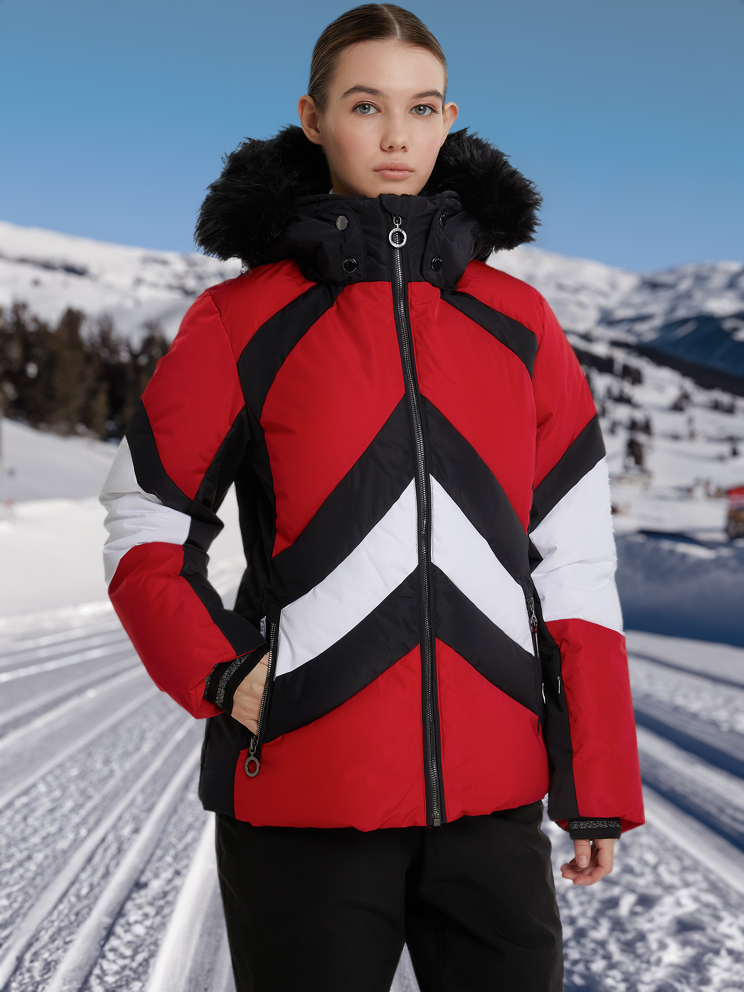 

Пуховик женский Luhta Saivaara, Красный