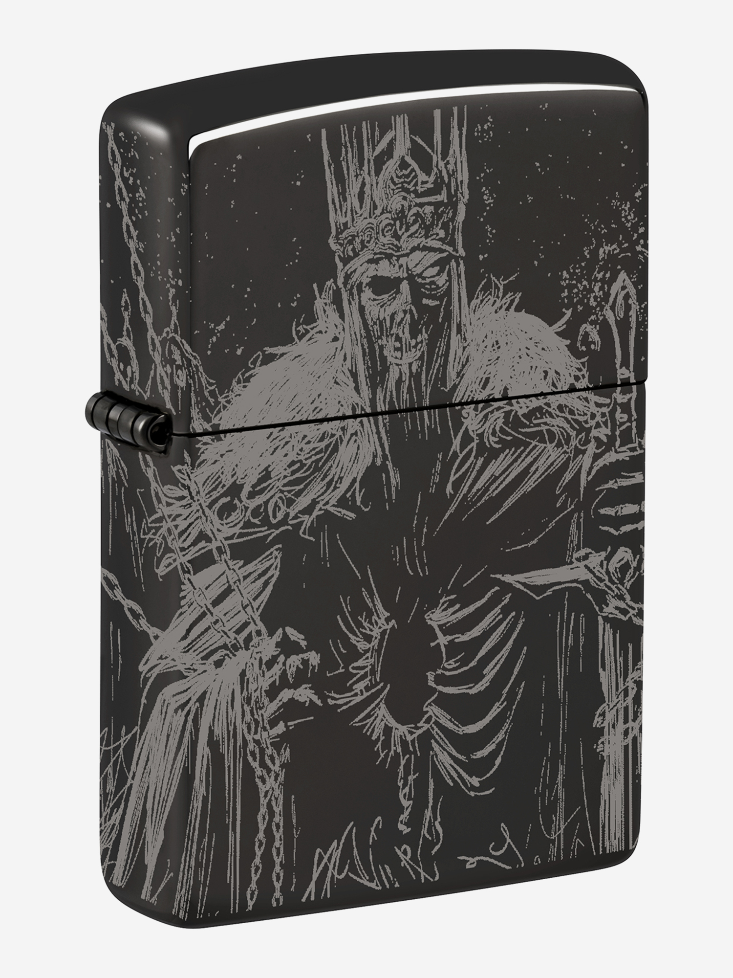 Изображение товара Зажигалка бензиновая ветроустойчивая Zippo Skull King High Polish Black Изображение товара Зажигалка бензиновая ветроустойчивая Zippo Skull King High Polish Black