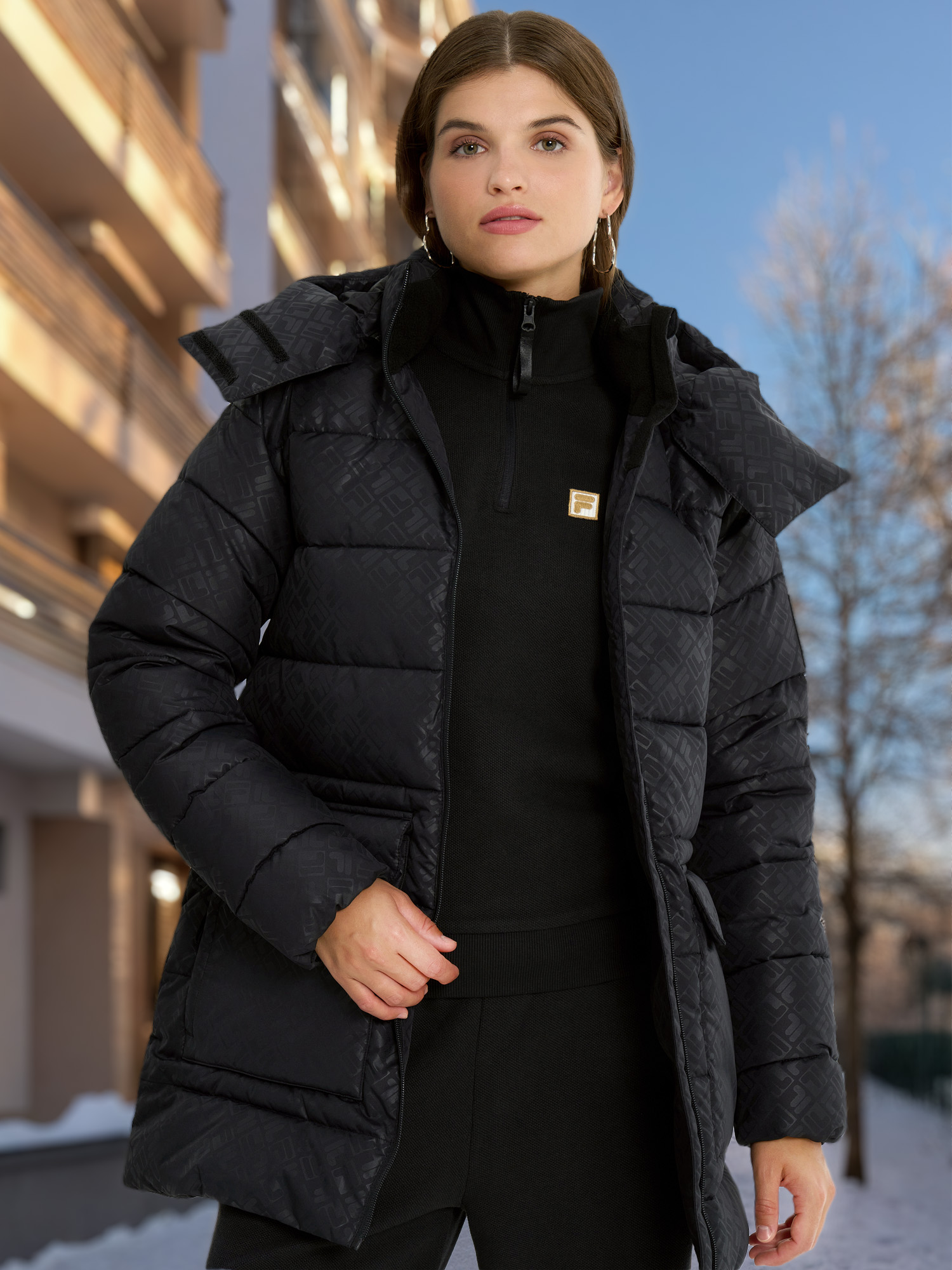 

Пуховик женский FILA, Черный