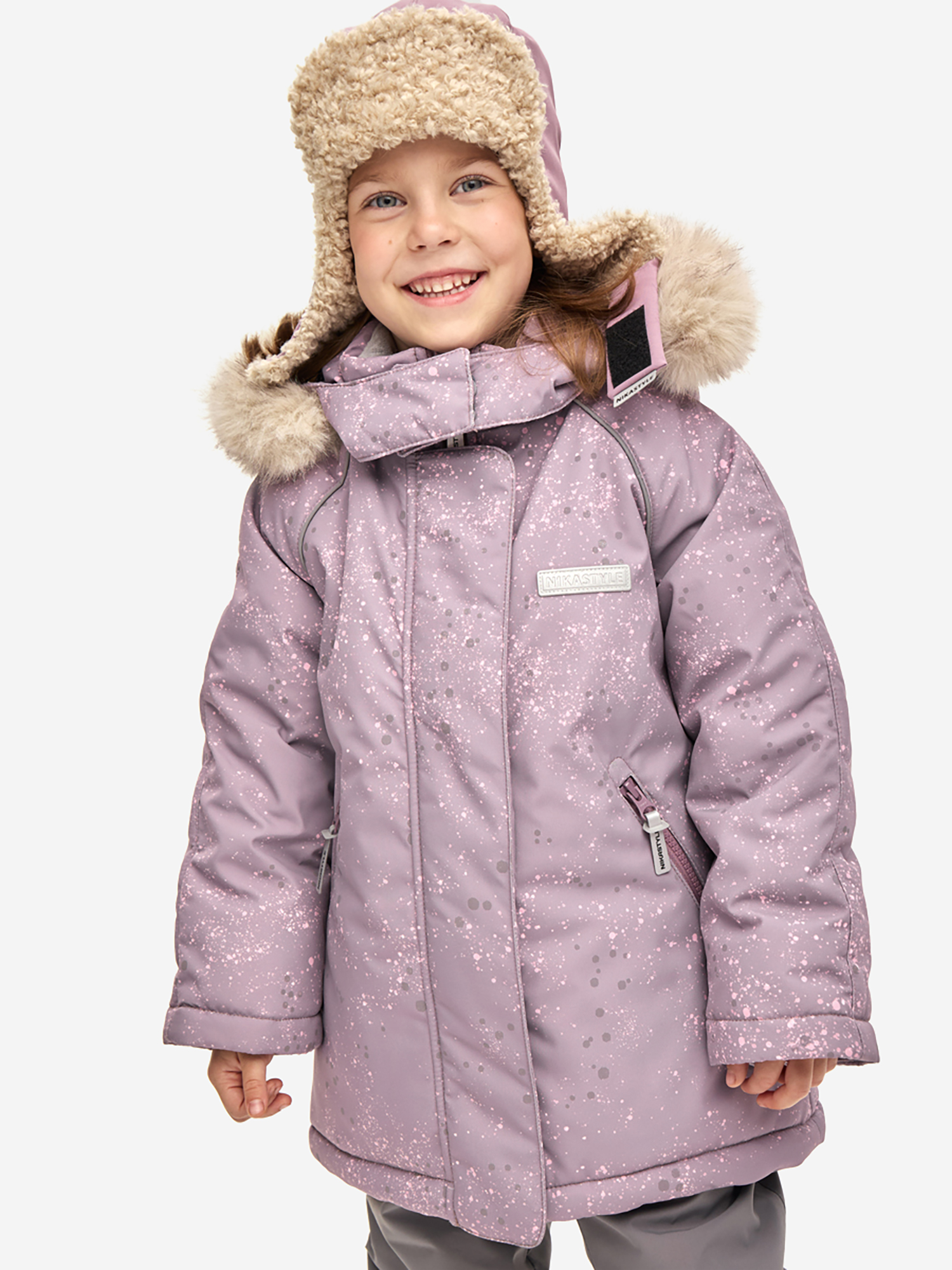 Изображение товара Женская зимняя куртка NIKASTYLE орхидея/розовый водонепроницаемая утепленная