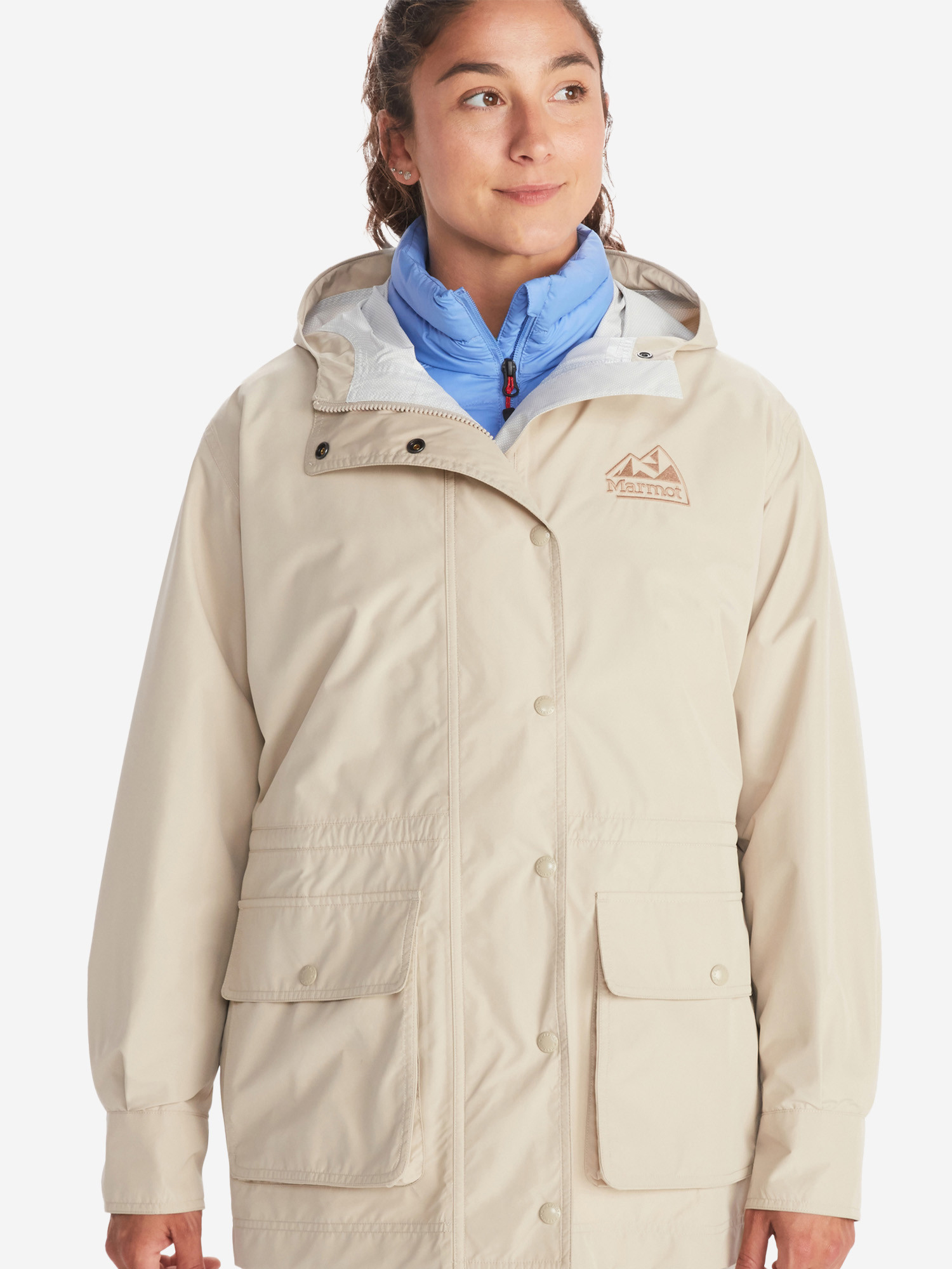 Изображение товара Женская мембранная куртка Marmot 78 All Weather бежевого цвета