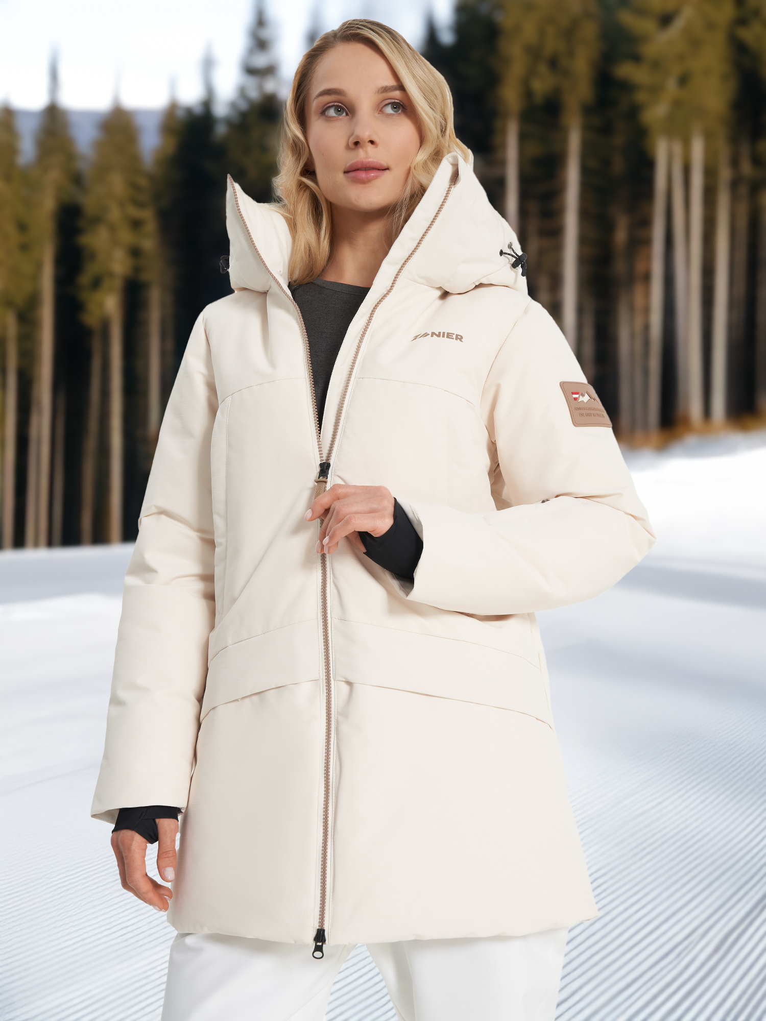 

Пуховик женский Zanier, Бежевый