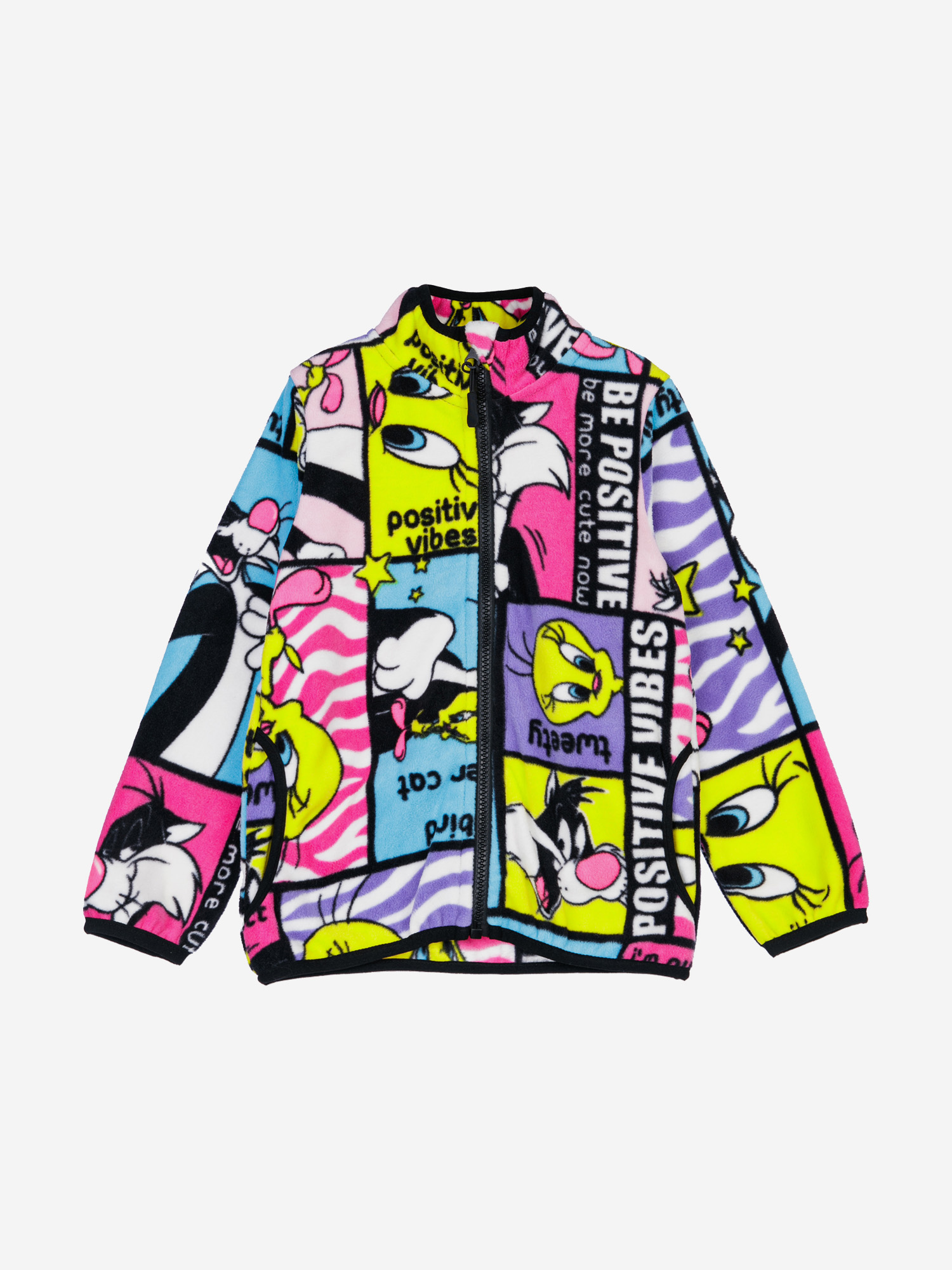 

Толстовка флисовая PlayToday для девочки, Мультицвет