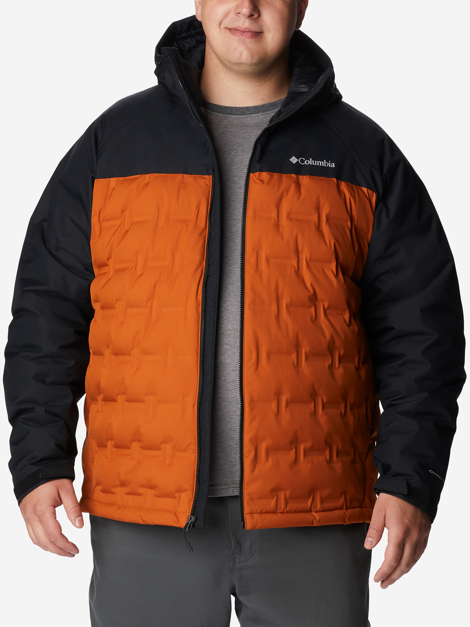 Пуховик мужской Columbia Grand Trek II Down Hooded Jacket, Plus Size, Оранжевый 2008292CLB-858, размер 64-66 - фото 3